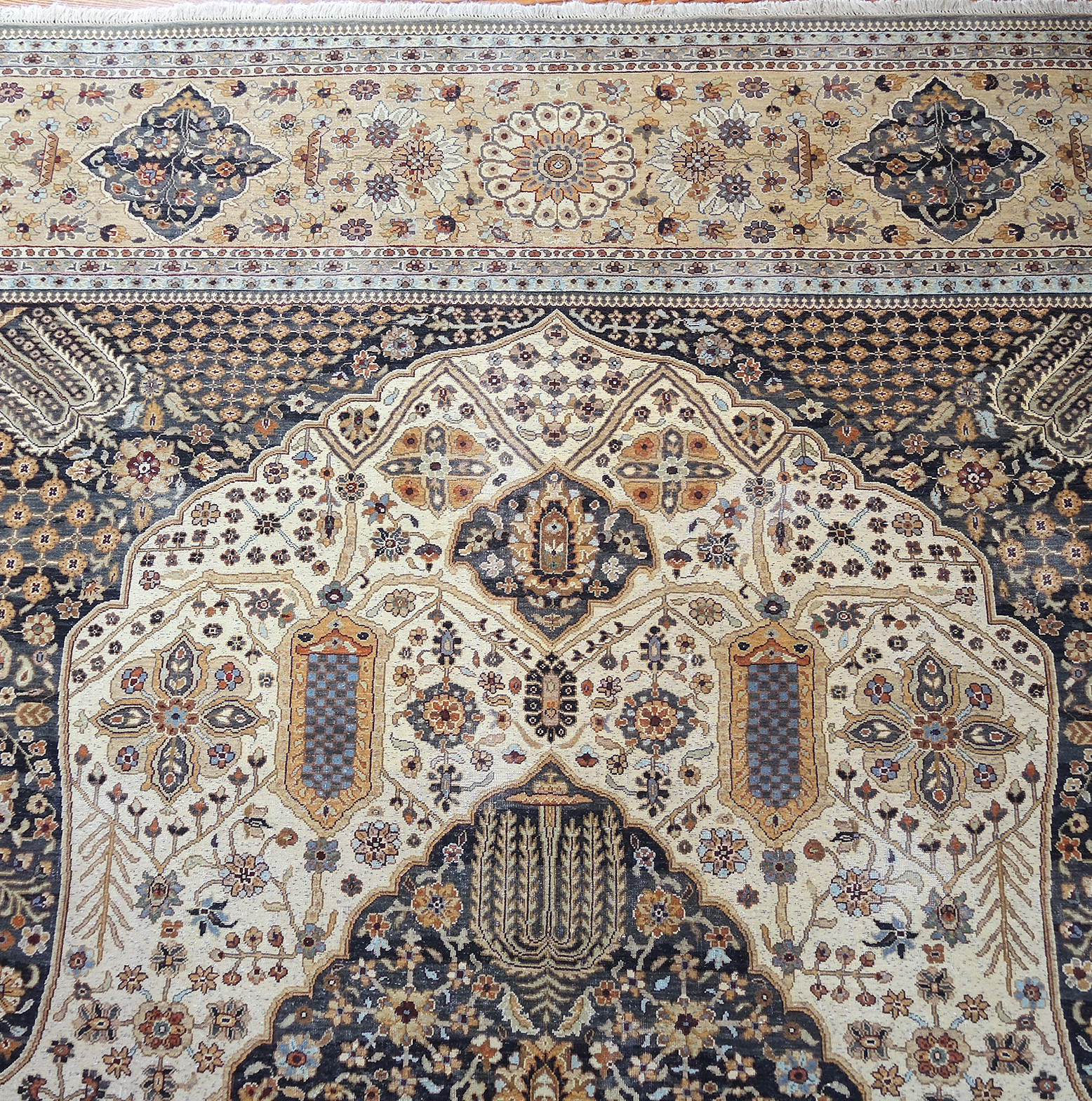 Hand-Knotted Indian Wool Room Sized Rug from The Rug Gallery