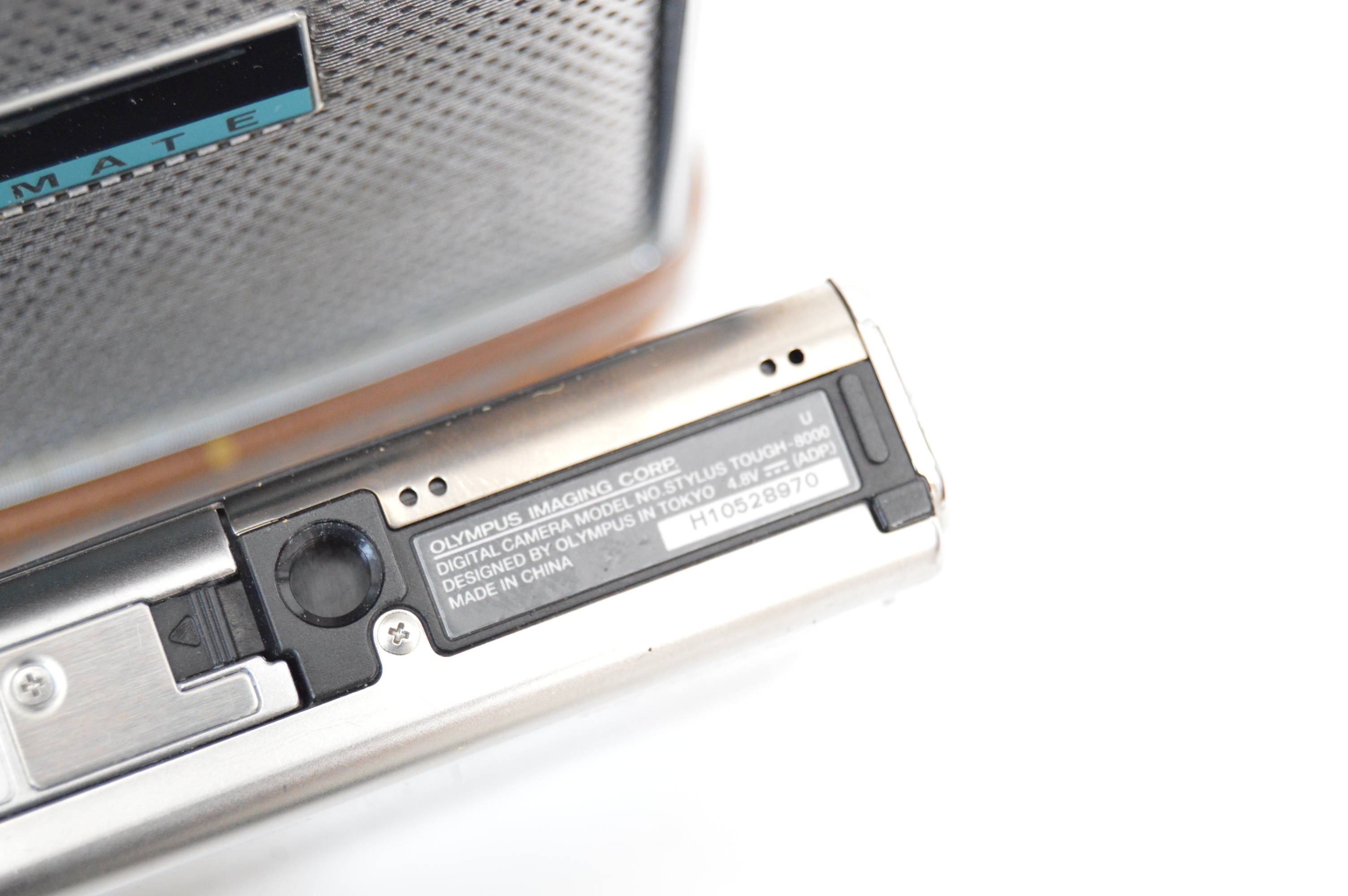 Vintage GE Sportmate Portable Radio+Olympus Stylus Tough 12 MP Digital Camera