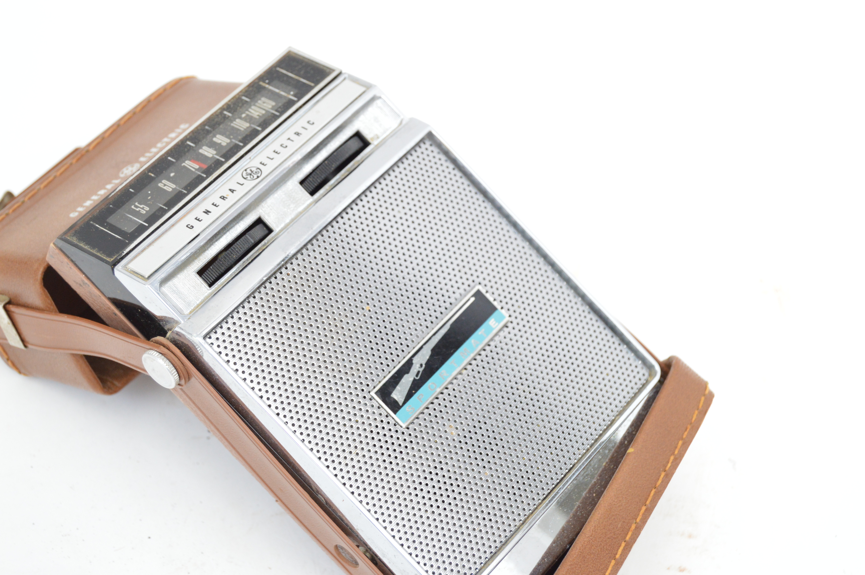 Vintage GE Sportmate Portable Radio+Olympus Stylus Tough 12 MP Digital Camera