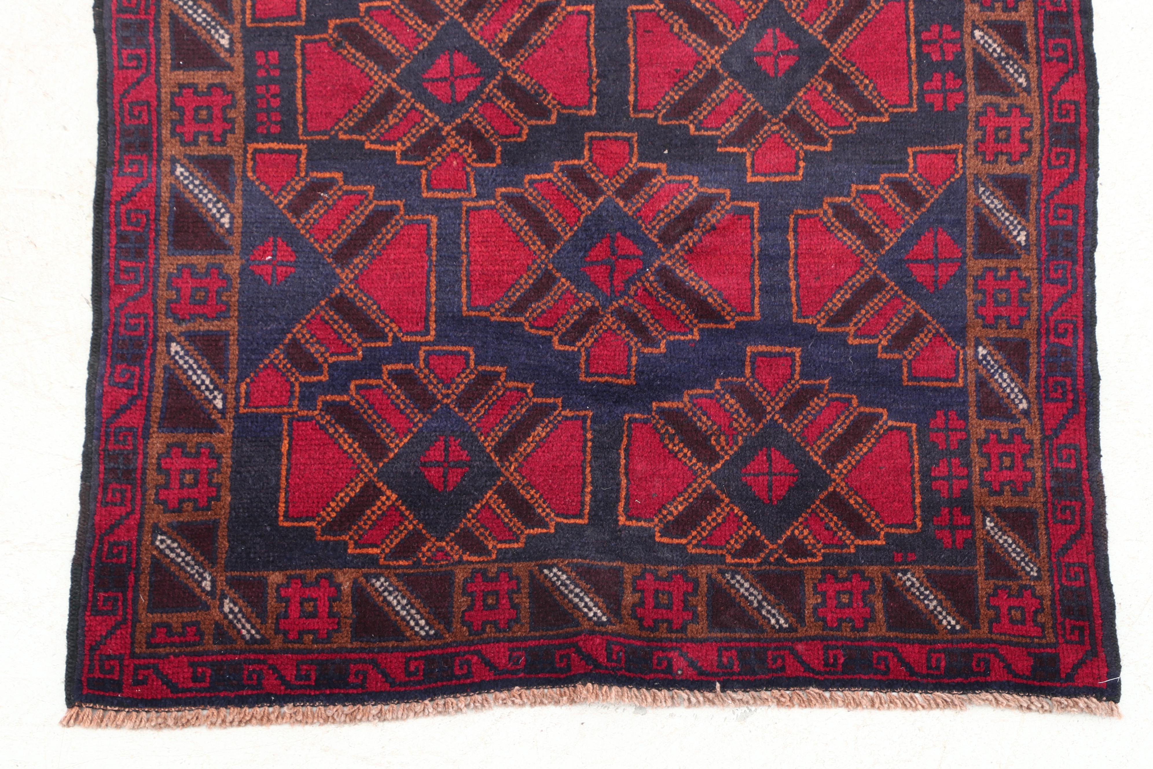 Hand-Knotted Afghan Bahor Wool Rug