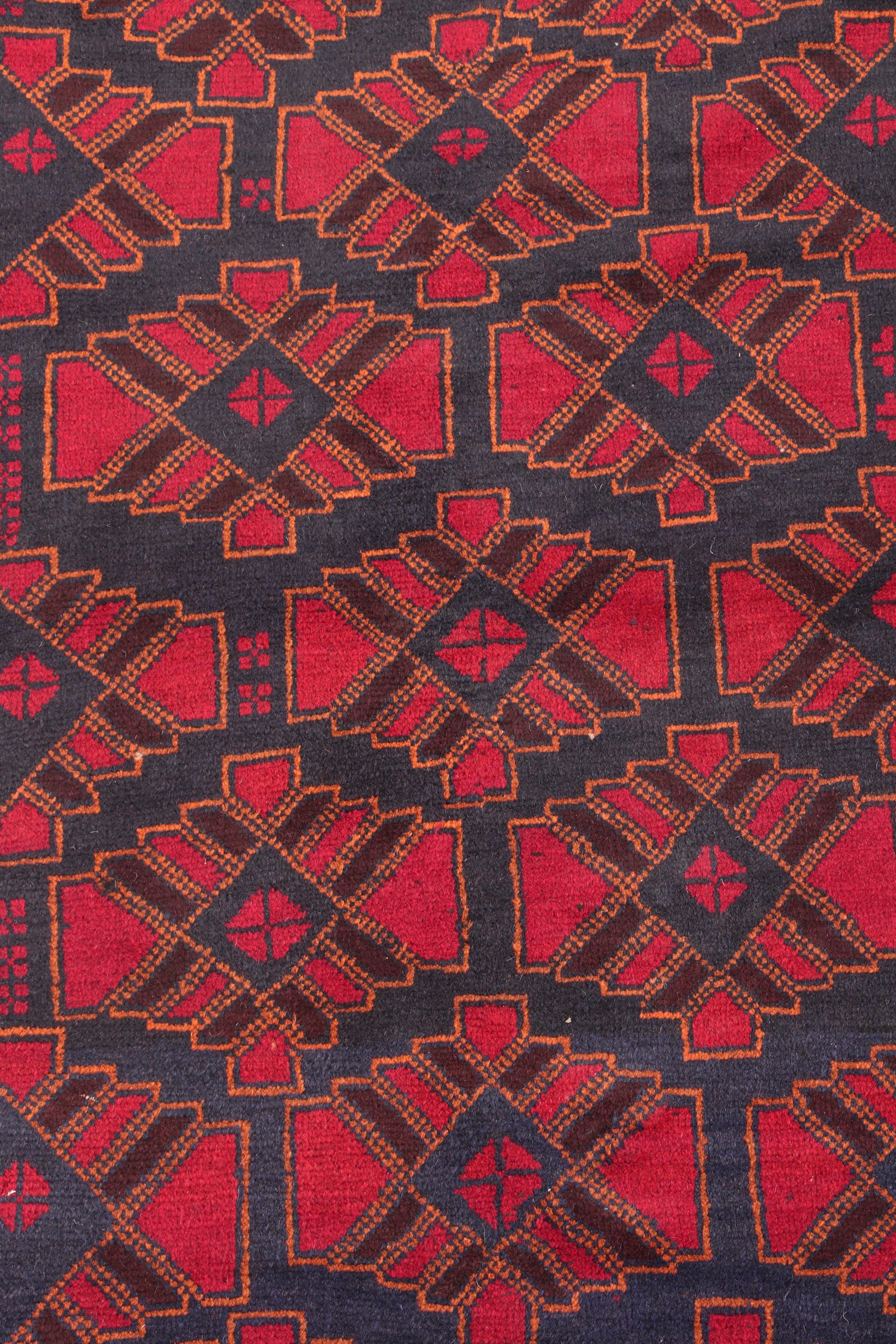 Hand-Knotted Afghan Bahor Wool Rug