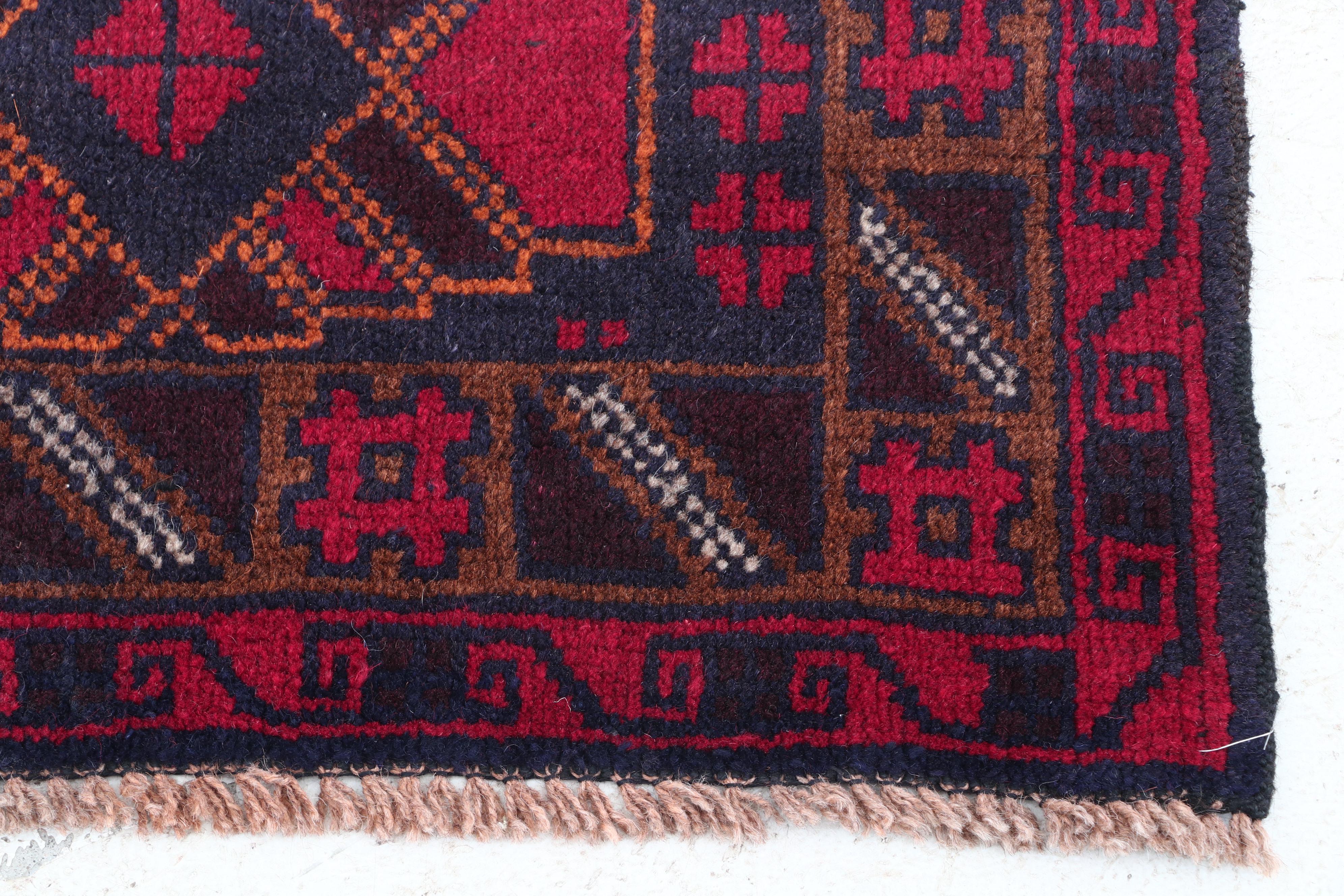 Hand-Knotted Afghan Bahor Wool Rug