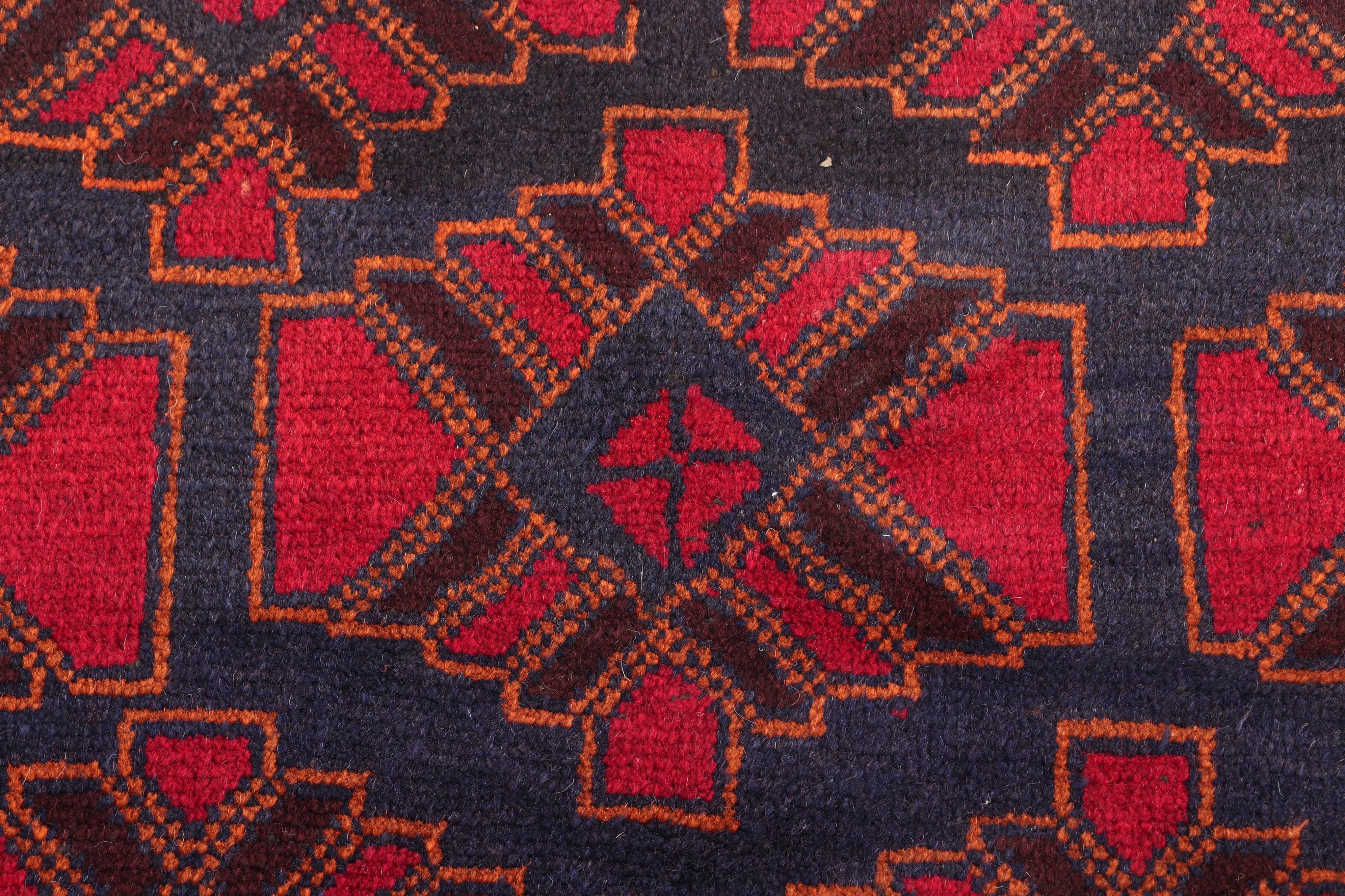 Hand-Knotted Afghan Bahor Wool Rug