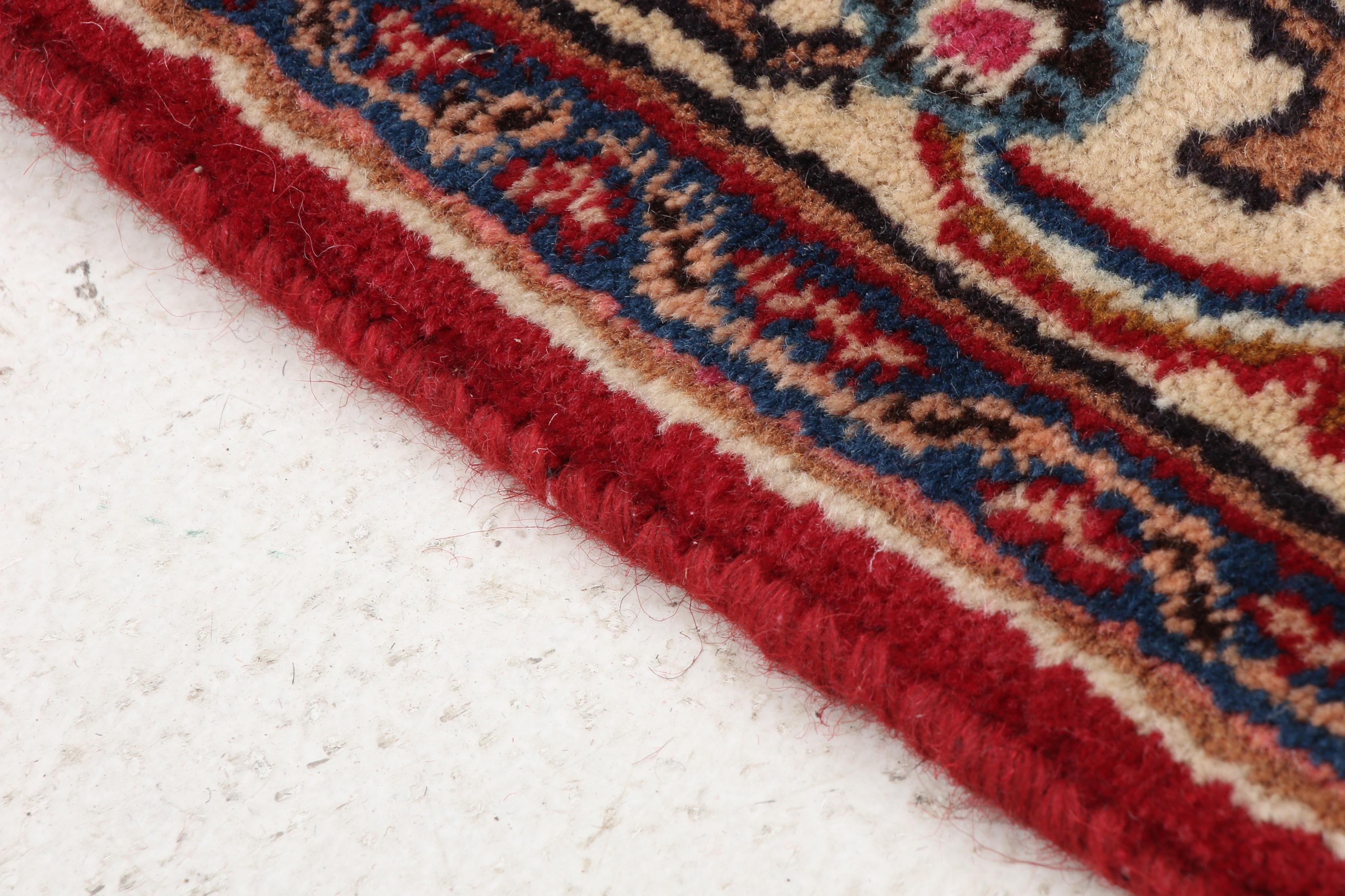Hand-Knotted Indo-Persian Mashhad Room Sized Wool Rug