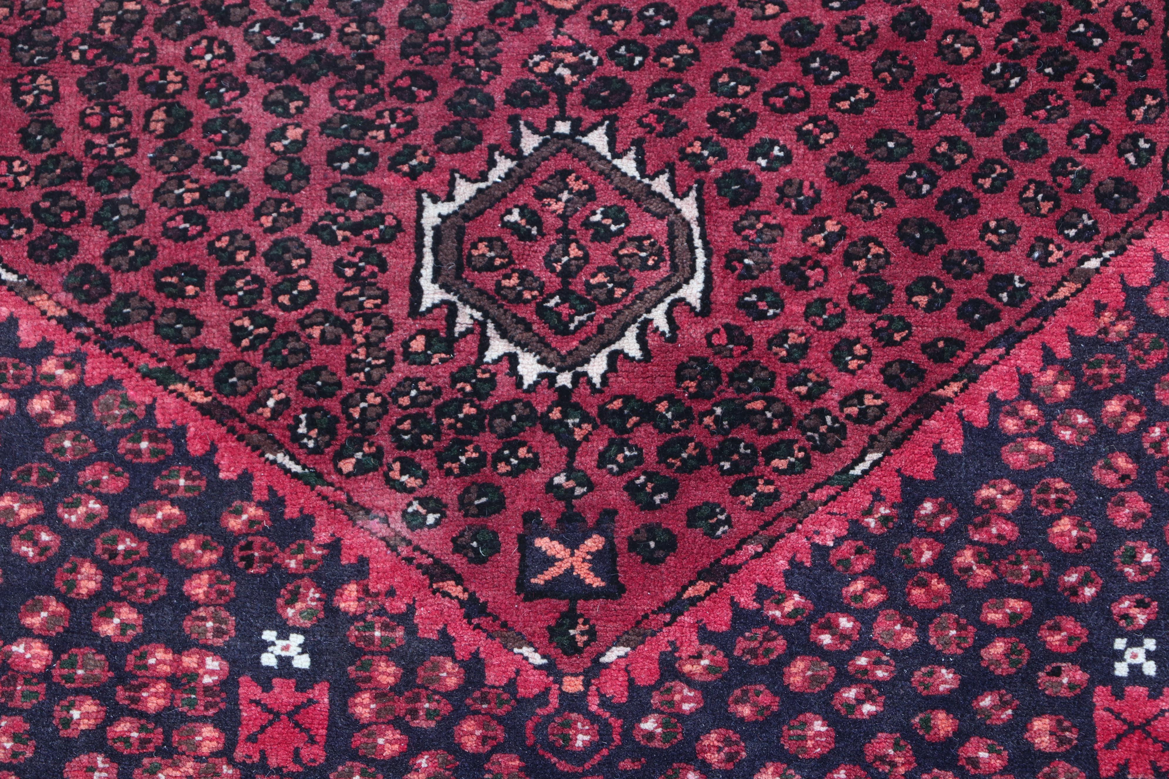 Hand-Knotted Kurdish Bijar Wool Rug