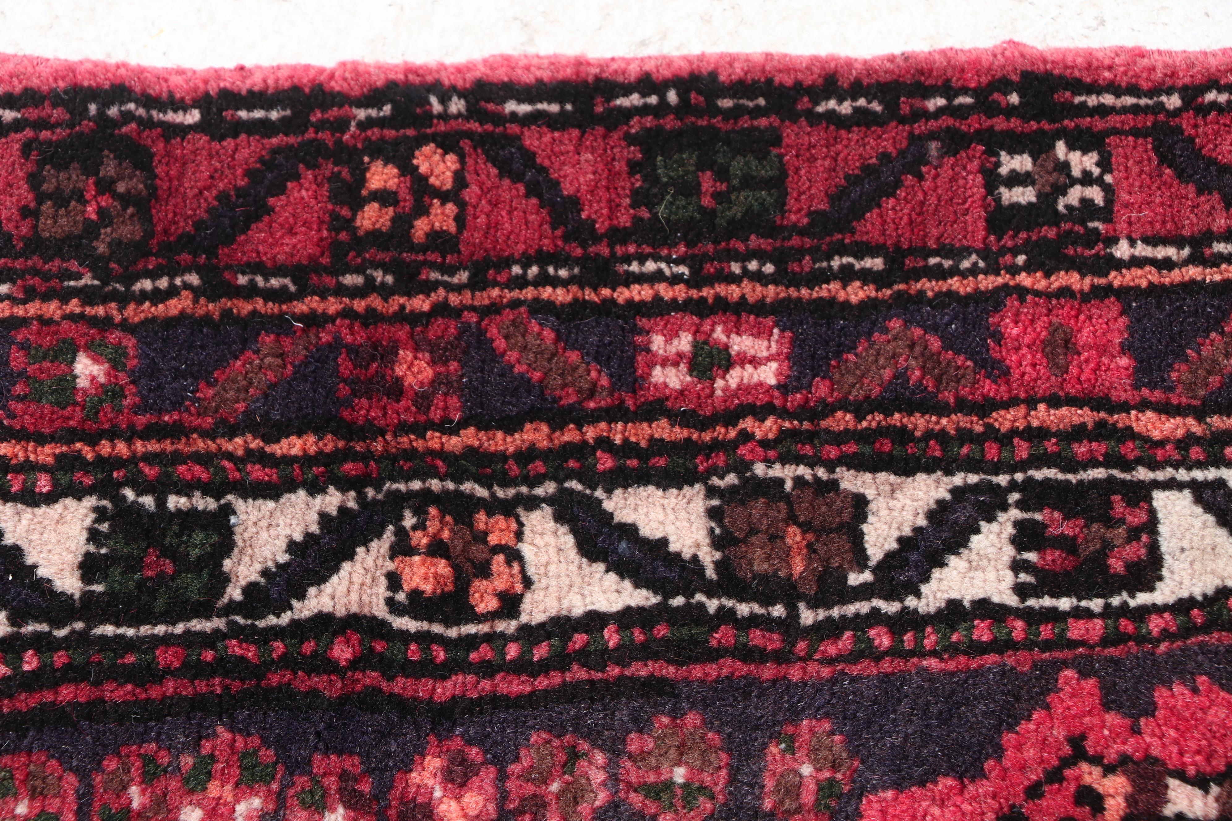 Hand-Knotted Kurdish Bijar Wool Rug