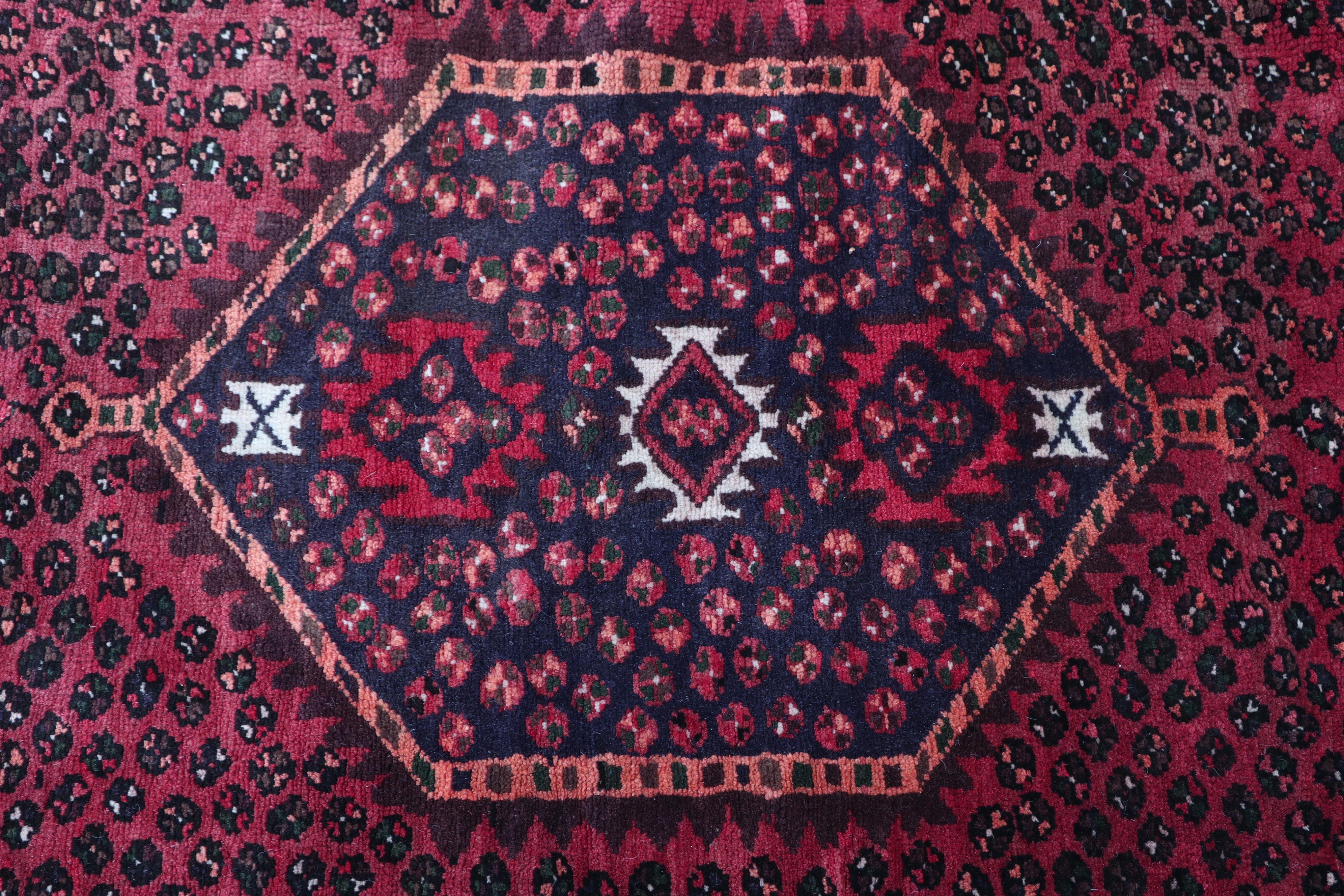 Hand-Knotted Kurdish Bijar Wool Rug