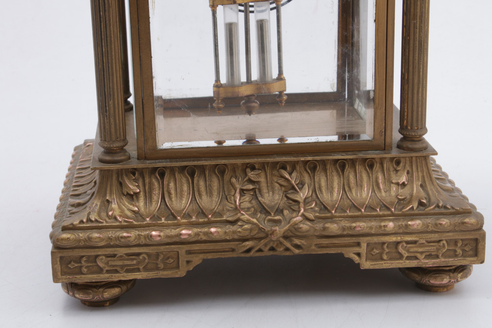 Seth Thomas Gilt Brass "Empire 13" Regulator Clock with Mythical Lion Circa 1910