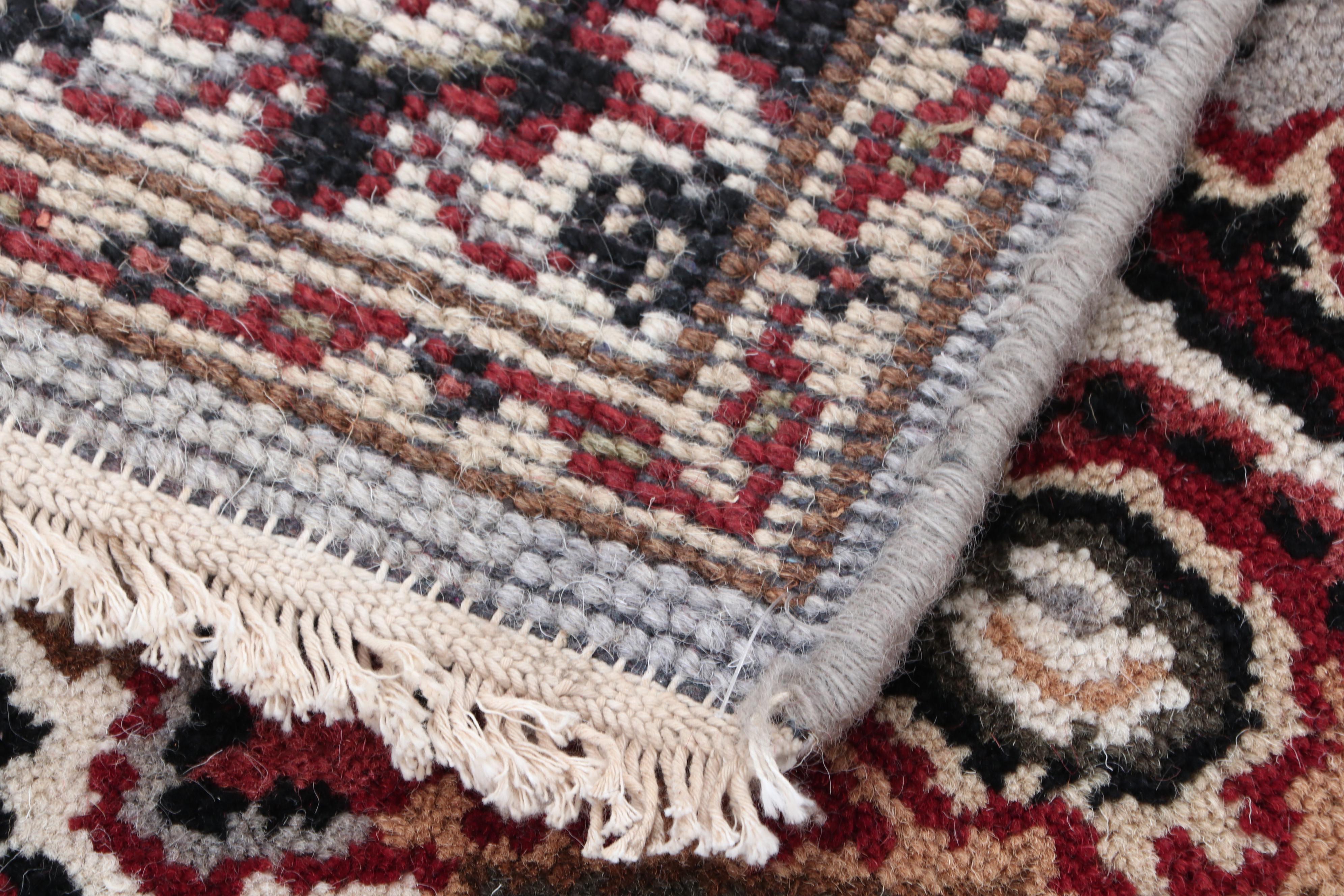 Hand-Knotted Indo-Persian Heriz Wool Rug