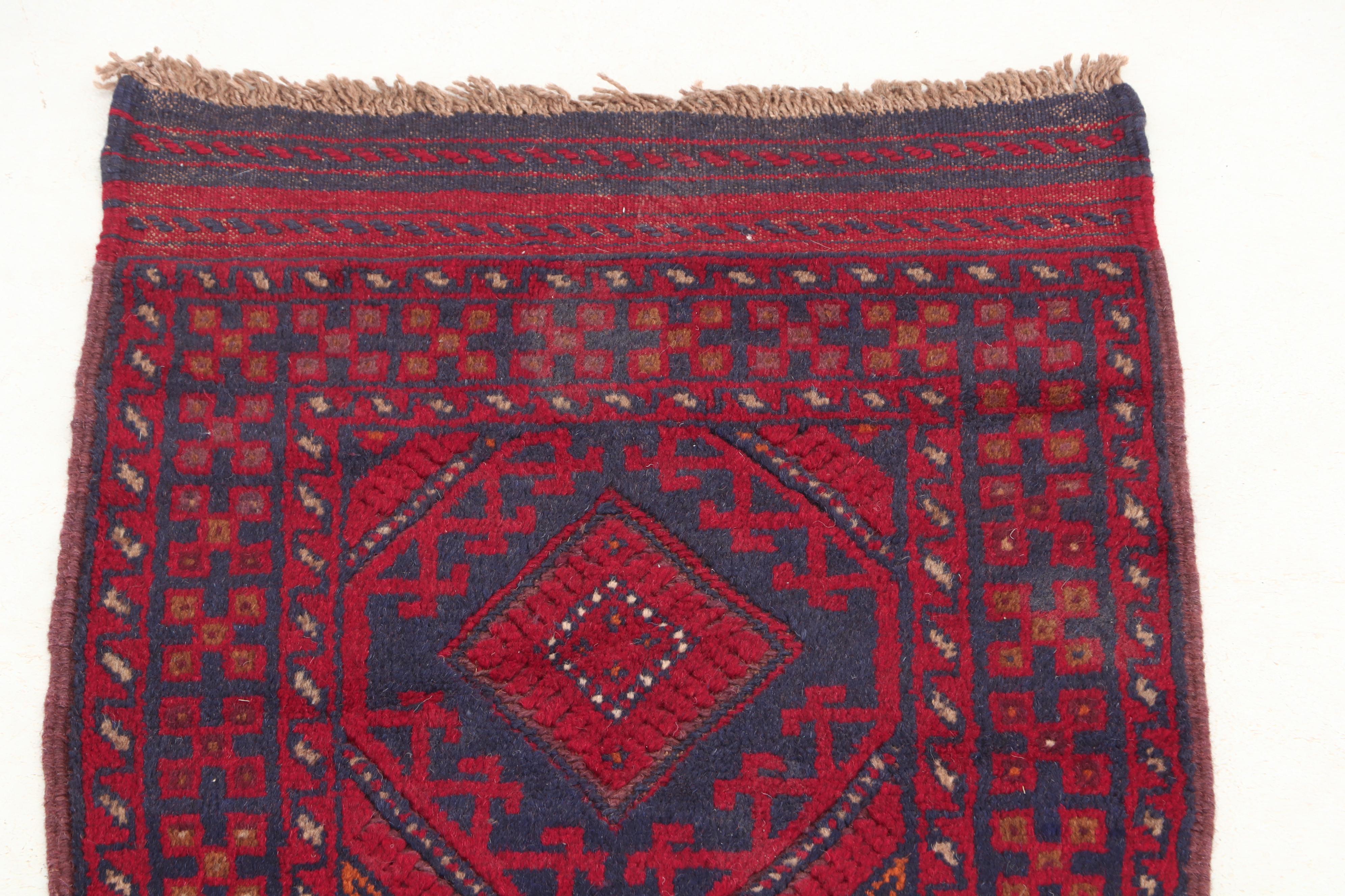 Hand-Knotted Persian Baluch Carpet Runner