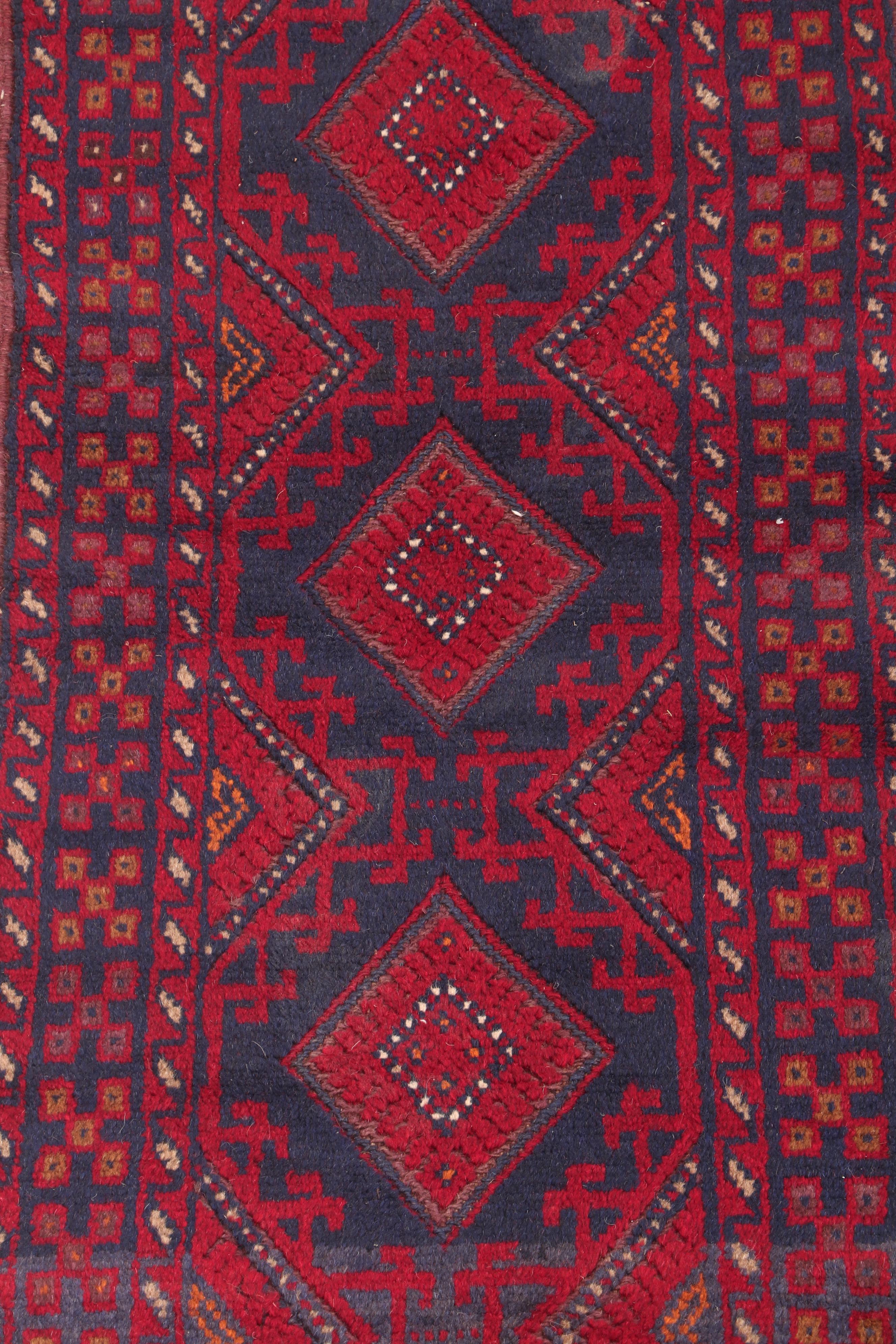 Hand-Knotted Persian Baluch Carpet Runner