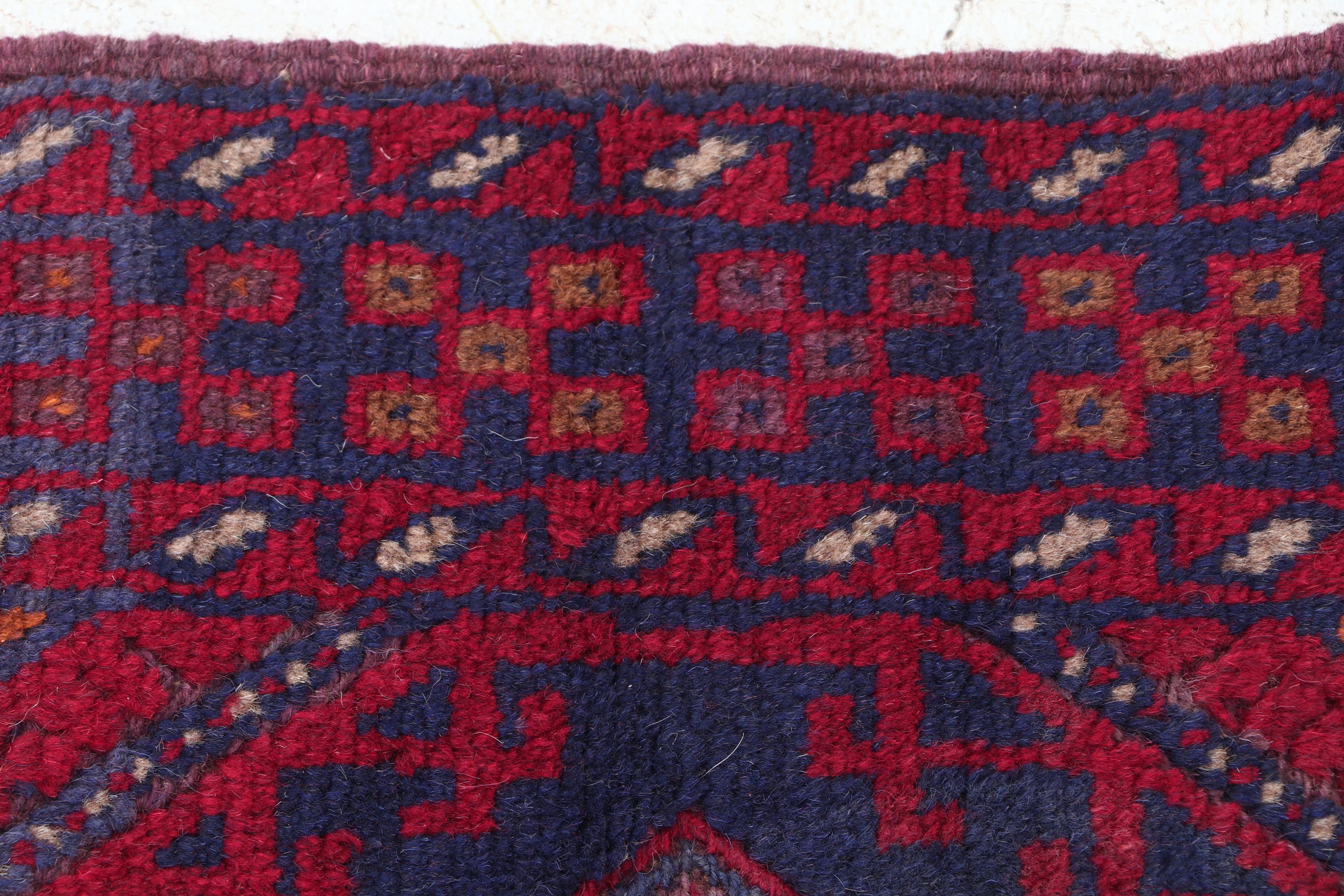 Hand-Knotted Persian Baluch Carpet Runner