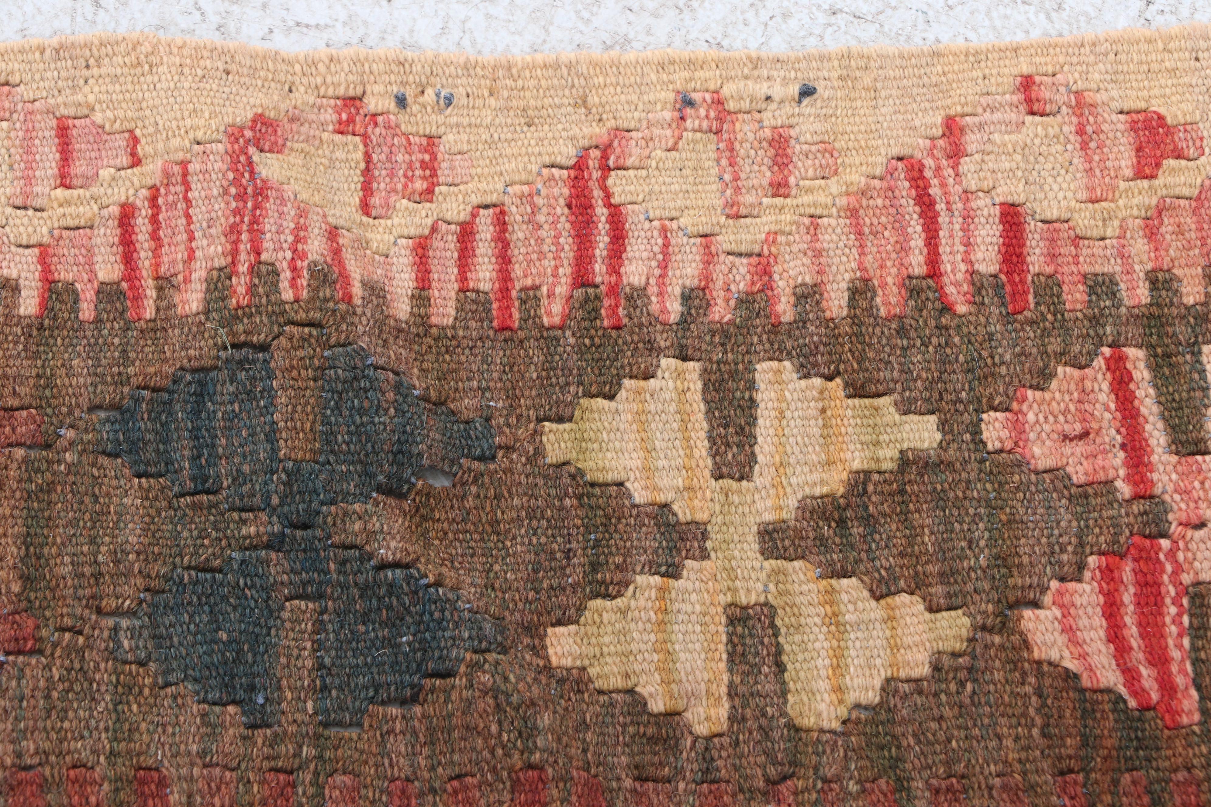 Handwoven Turkish Kilim Wool Rug