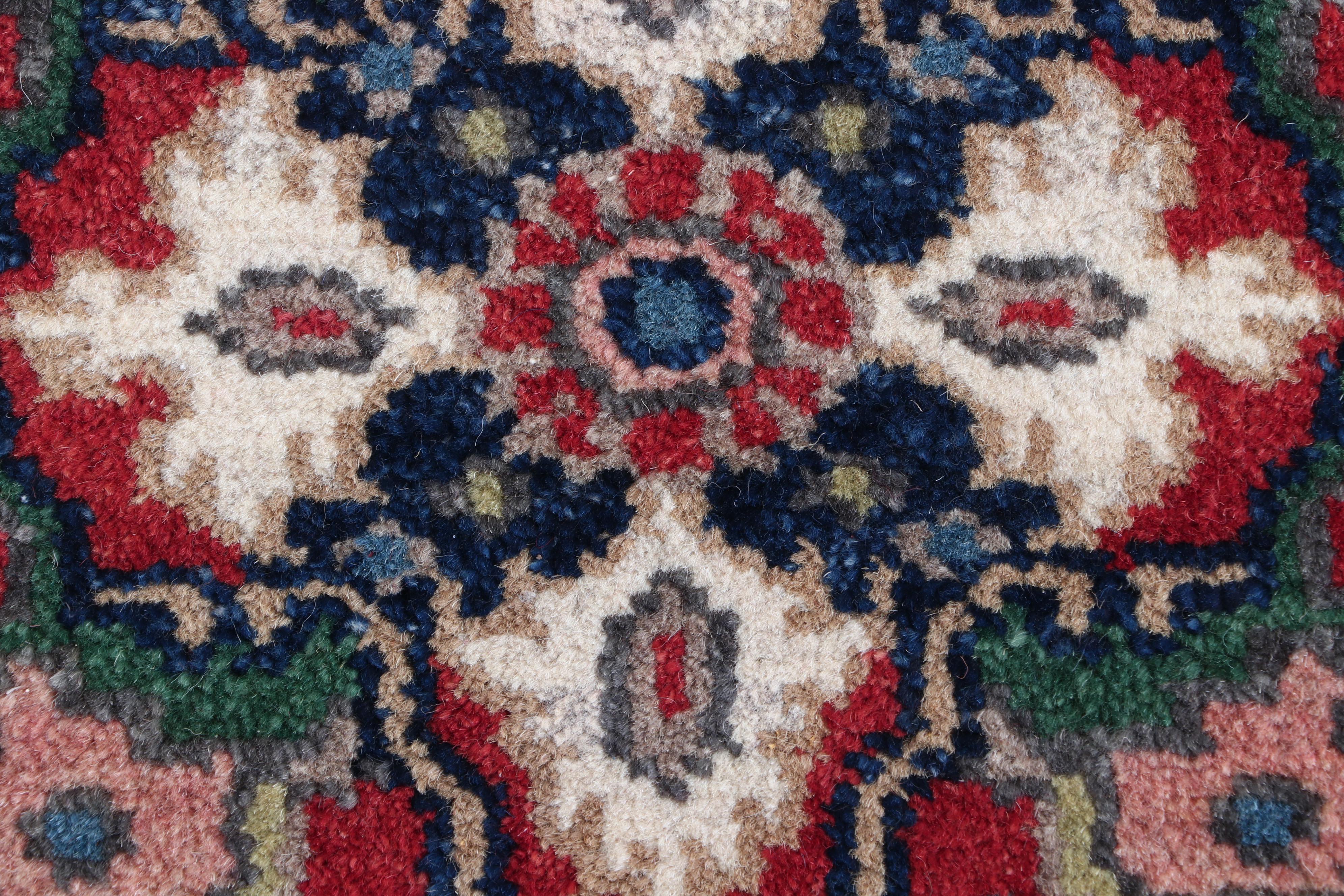 Hand-Knotted Indo-Persian Heriz Wool Rug