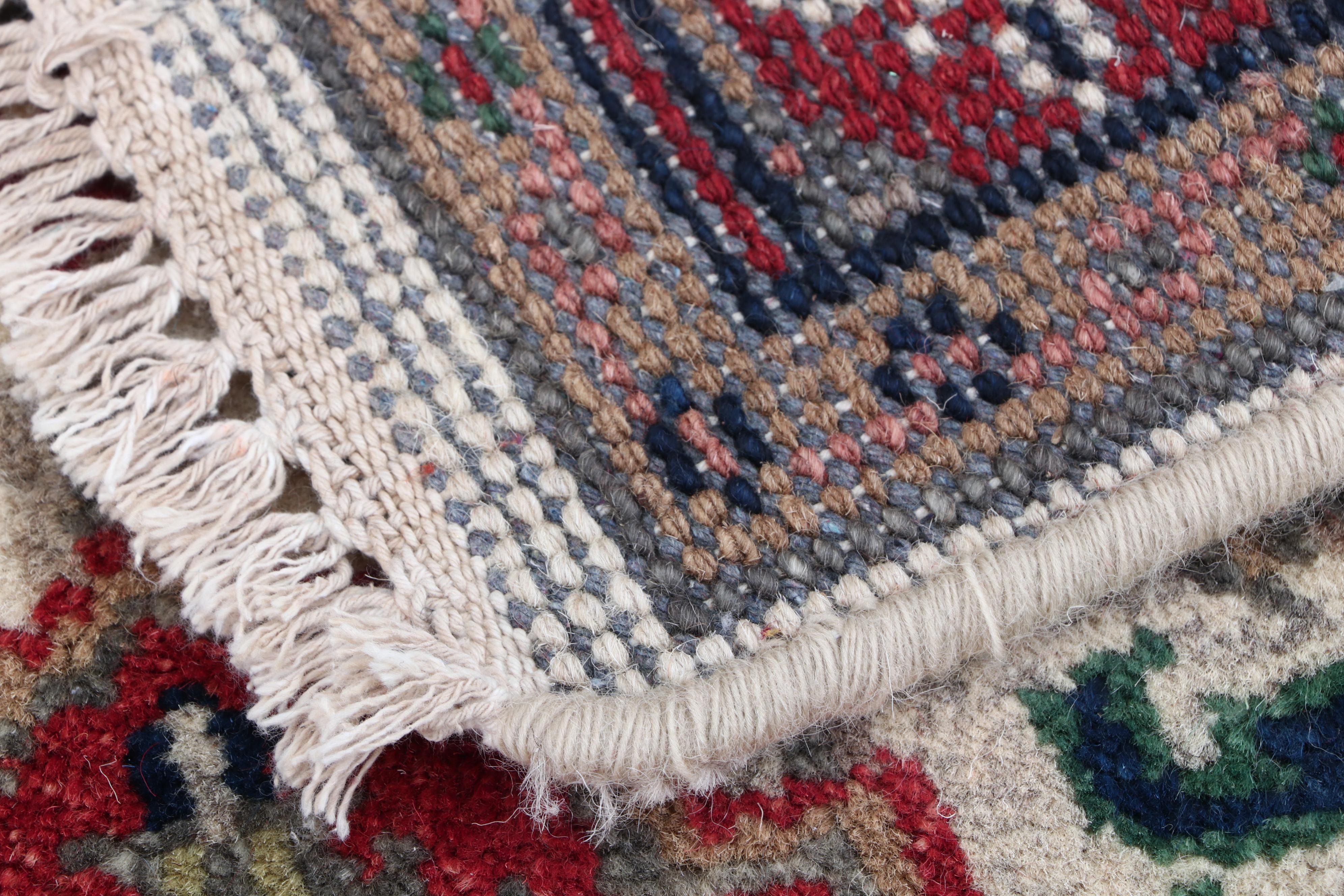 Hand-Knotted Indo-Persian Heriz Wool Rug