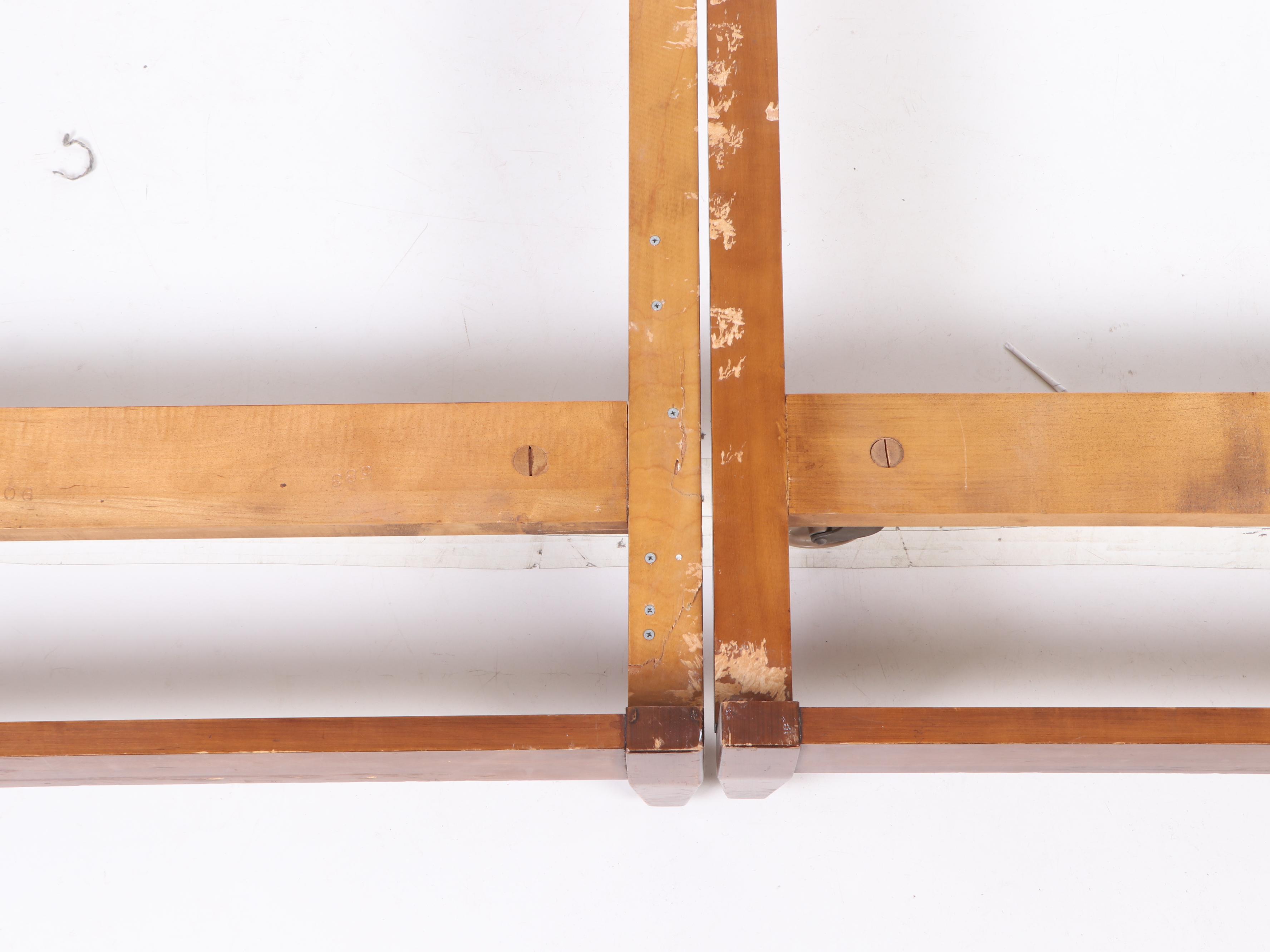 John Widdicomb Mid Century Modern Walnut King Size Bed Frame, Mid 20th Century