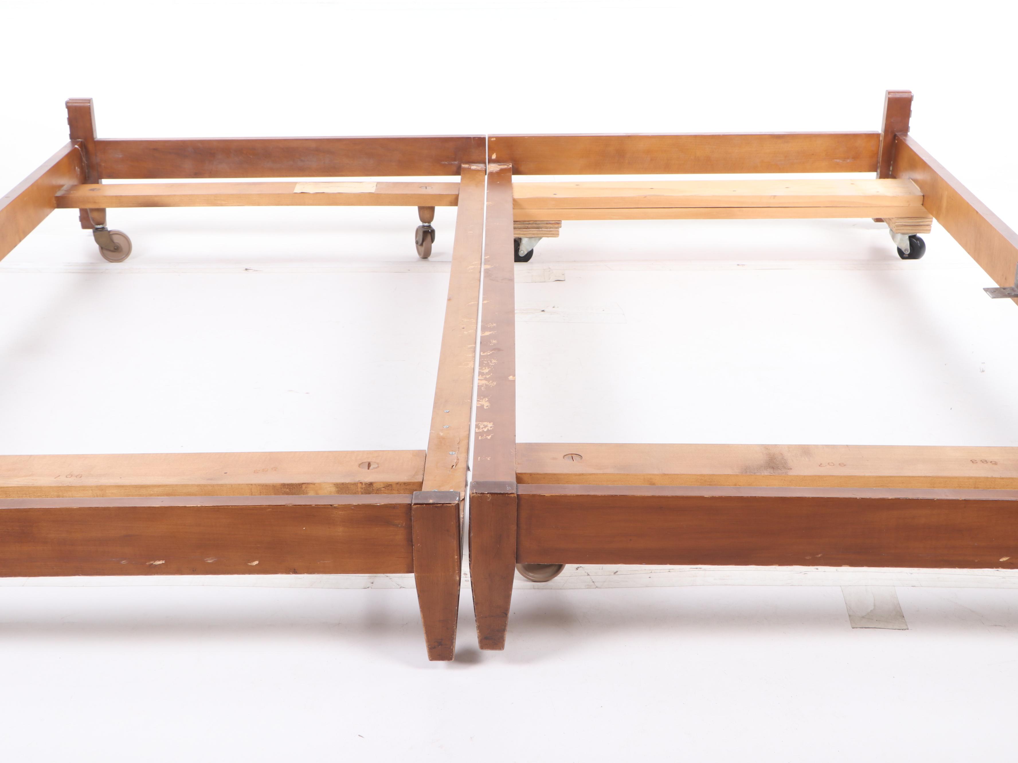 John Widdicomb Mid Century Modern Walnut King Size Bed Frame, Mid 20th Century