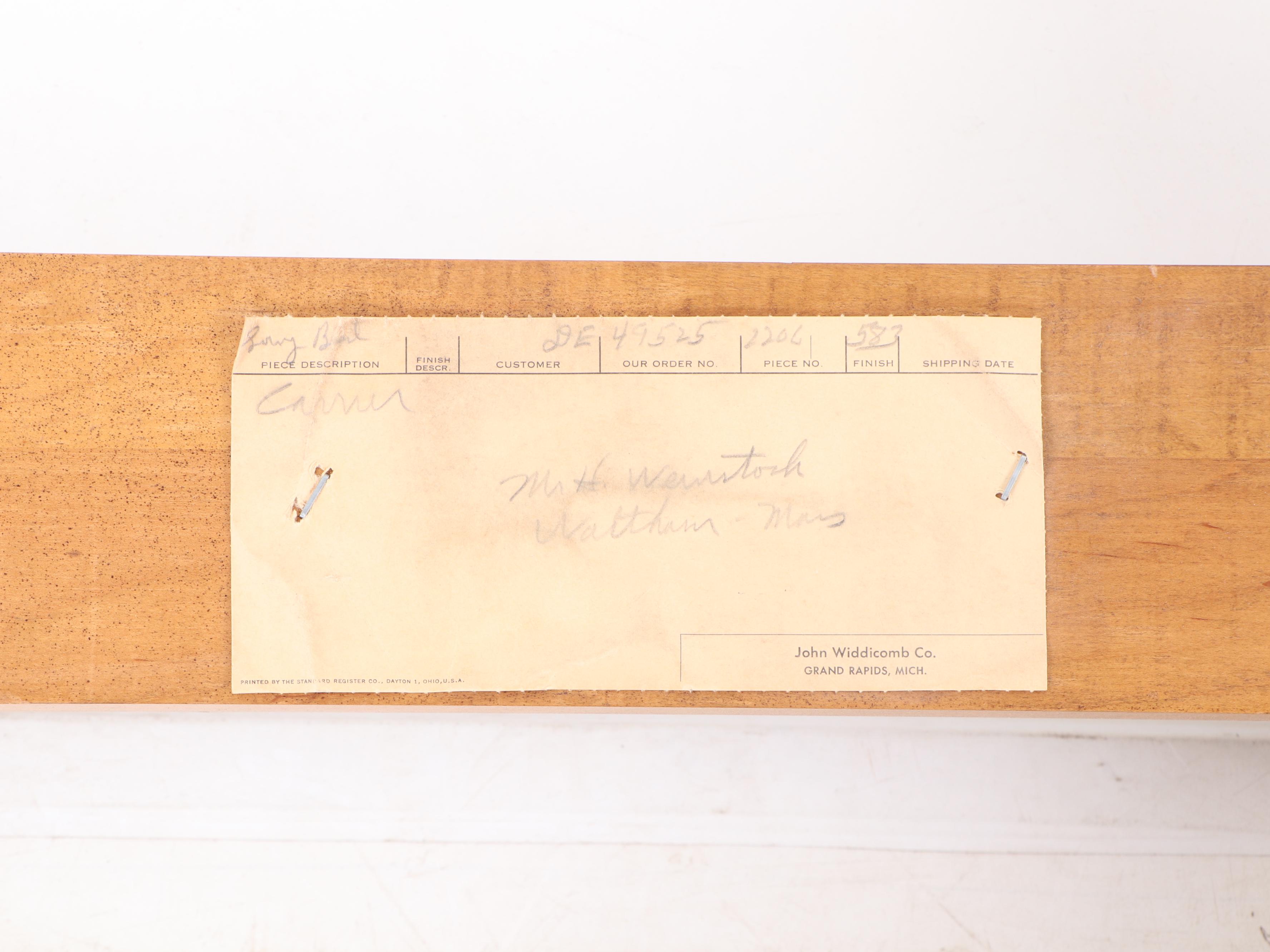 John Widdicomb Mid Century Modern Walnut King Size Bed Frame, Mid 20th Century