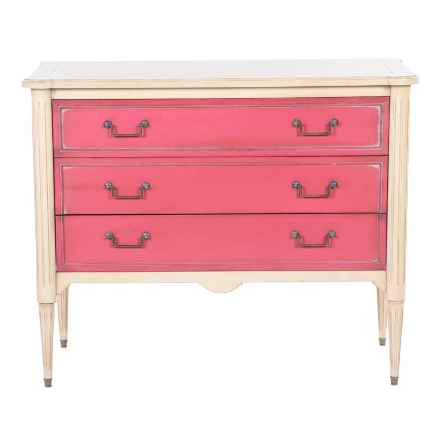 French Provincial Style Painted Wood Chest of Drawers, 20th Century