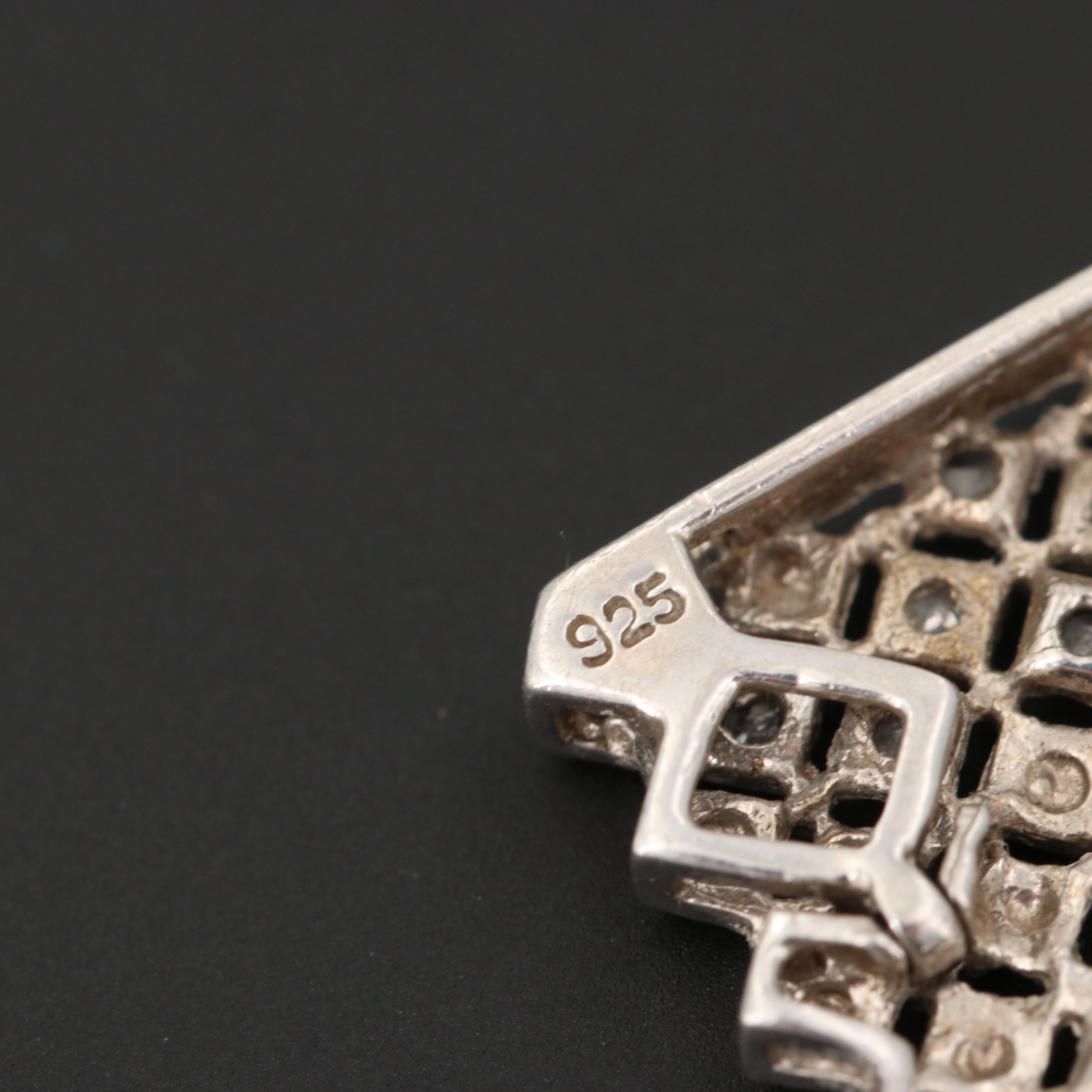 Sterling Silver Diamond Panel Bracelet