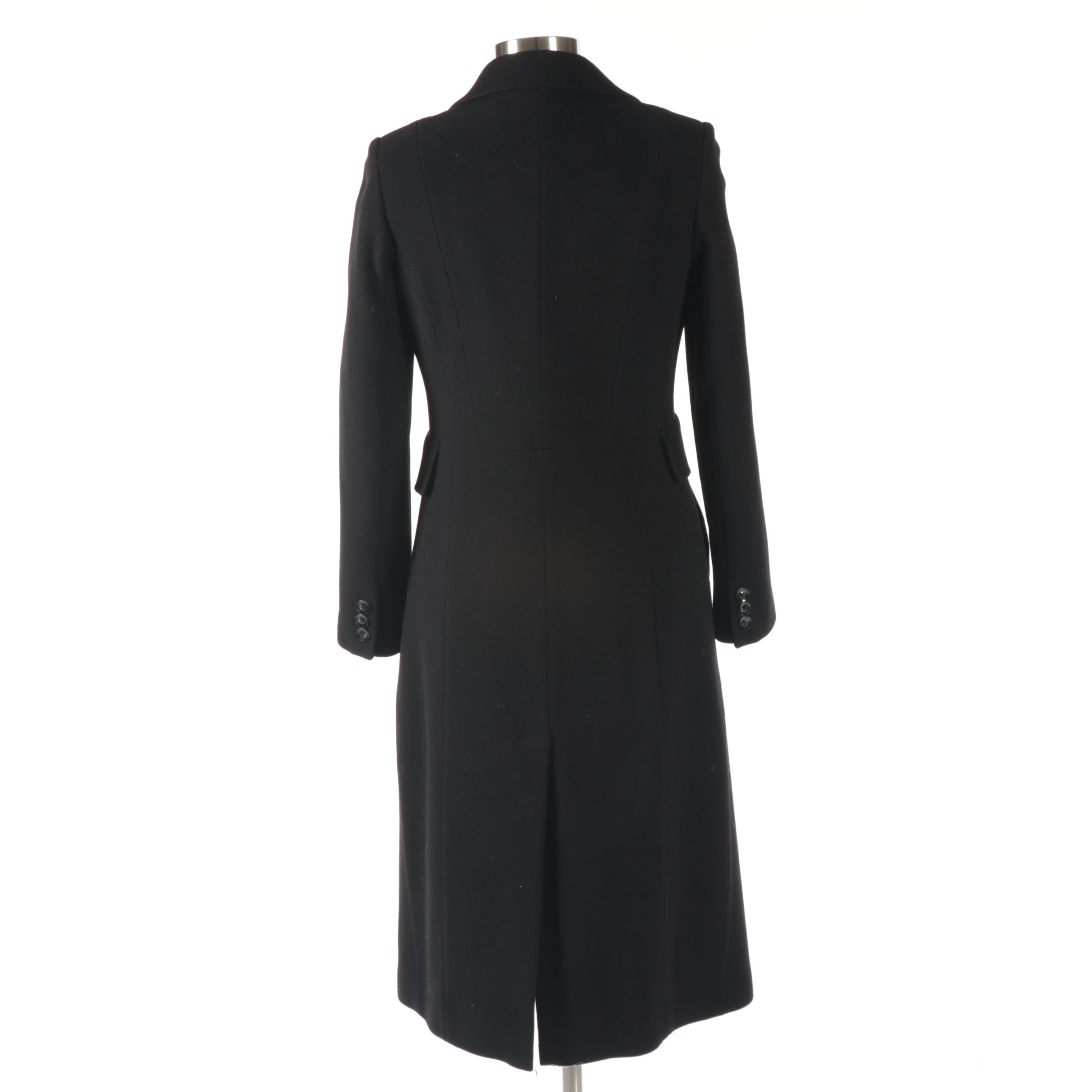 Women's George Simonton Studio Black Cashmere and Wool Blend Dress Coat