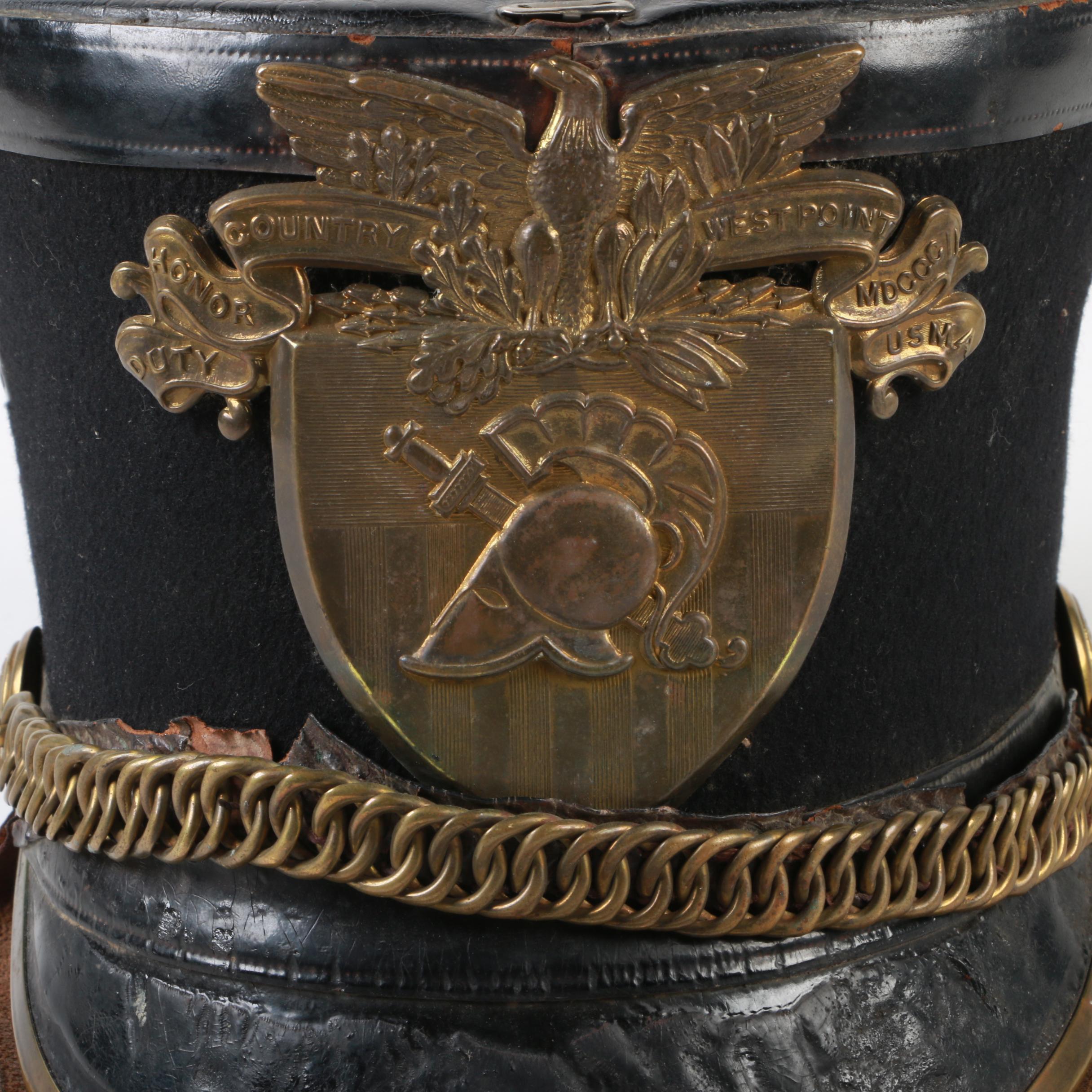 West Point USMA Cadet Shako Parade Hat and US Army Service Cap