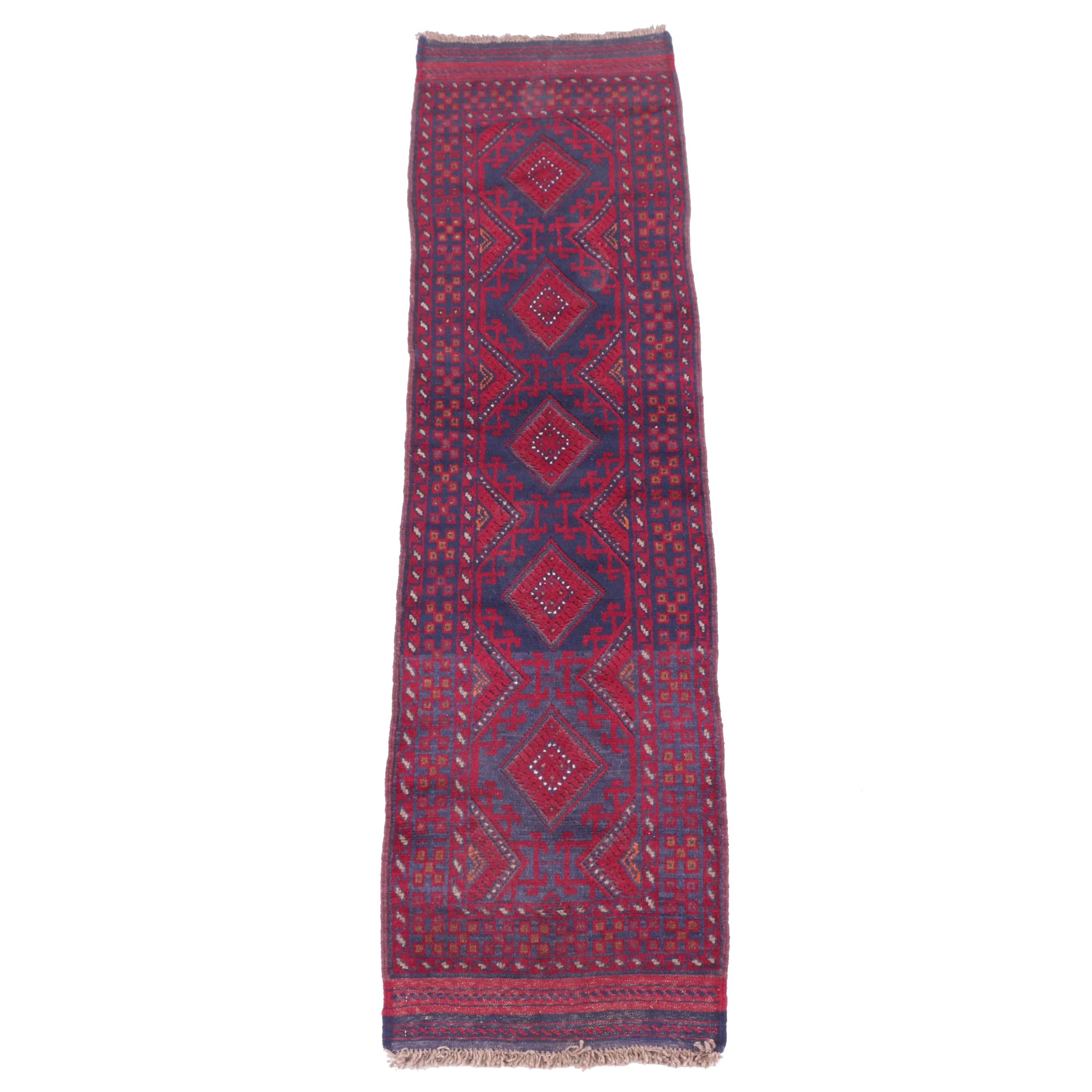 Hand-Knotted Persian Baluch Carpet Runner