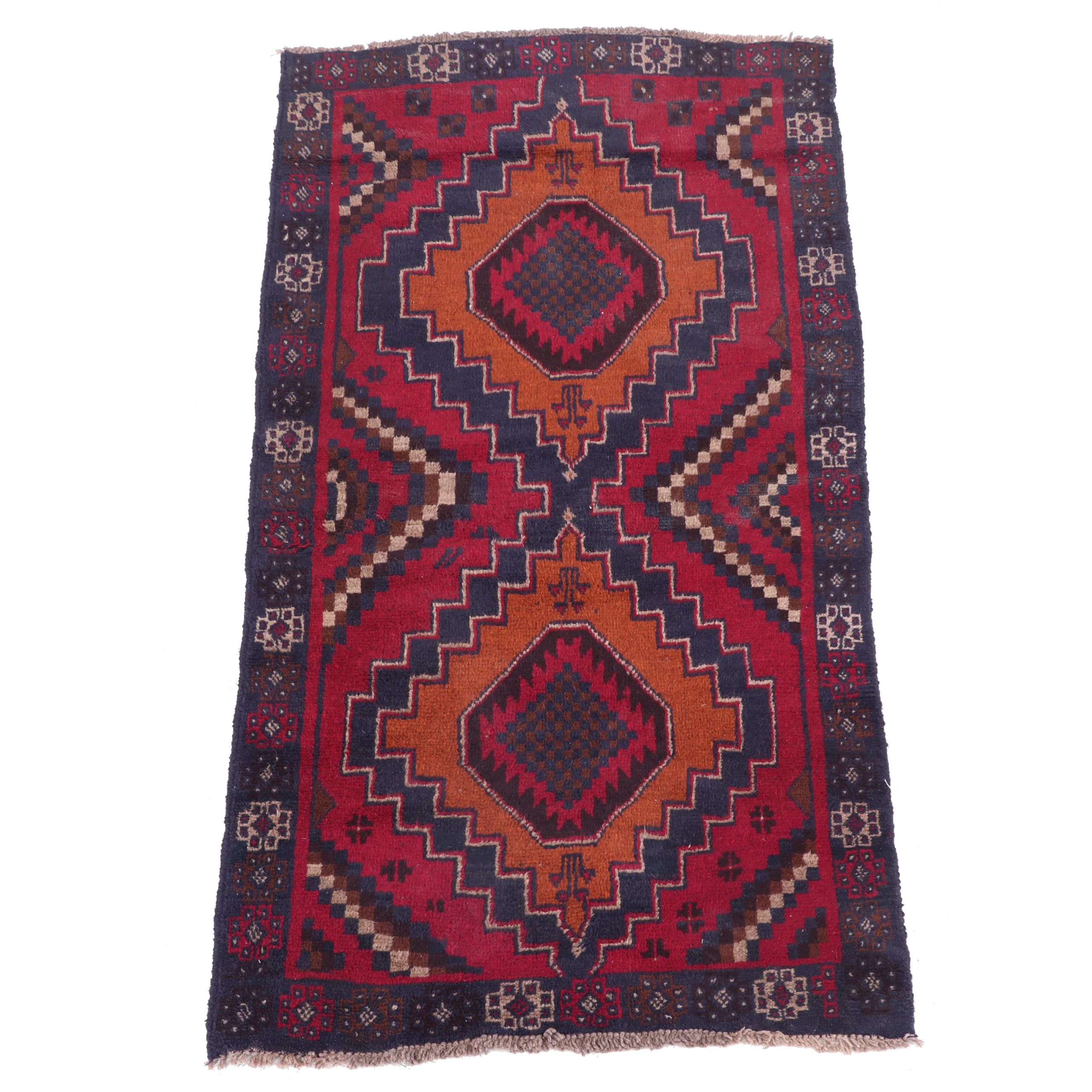 Hand-Knotted Afghan Bahor Wool Rug