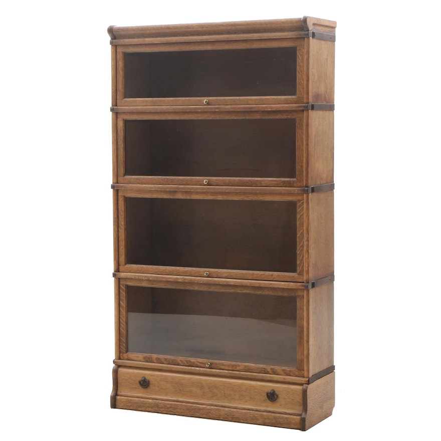 Quarter Sawn oak Barrister Bookcase, Early 20th Century