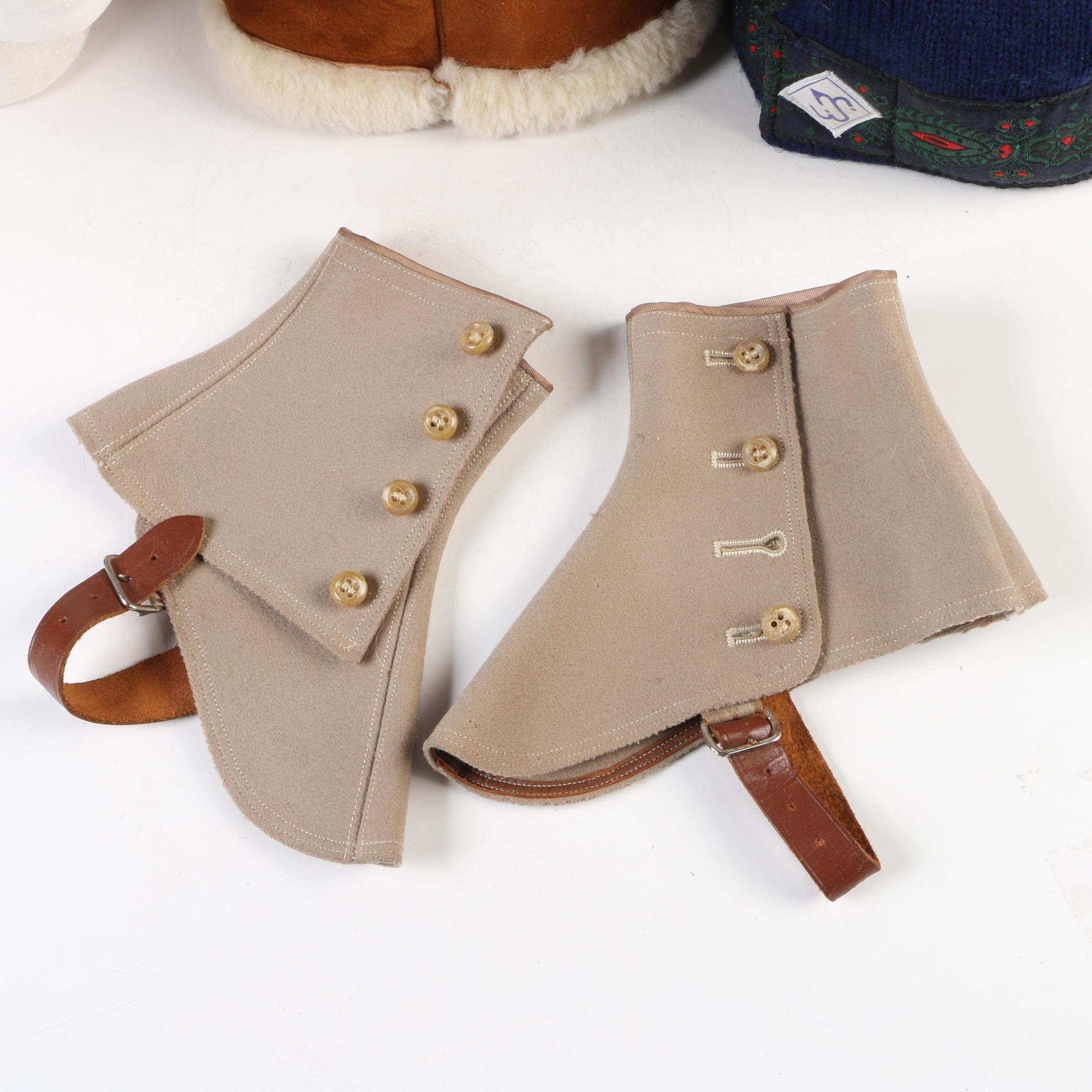 Boinas Elósegui Beret, Shearling and Merkley Hats with  S. Rauh & Co. Spats