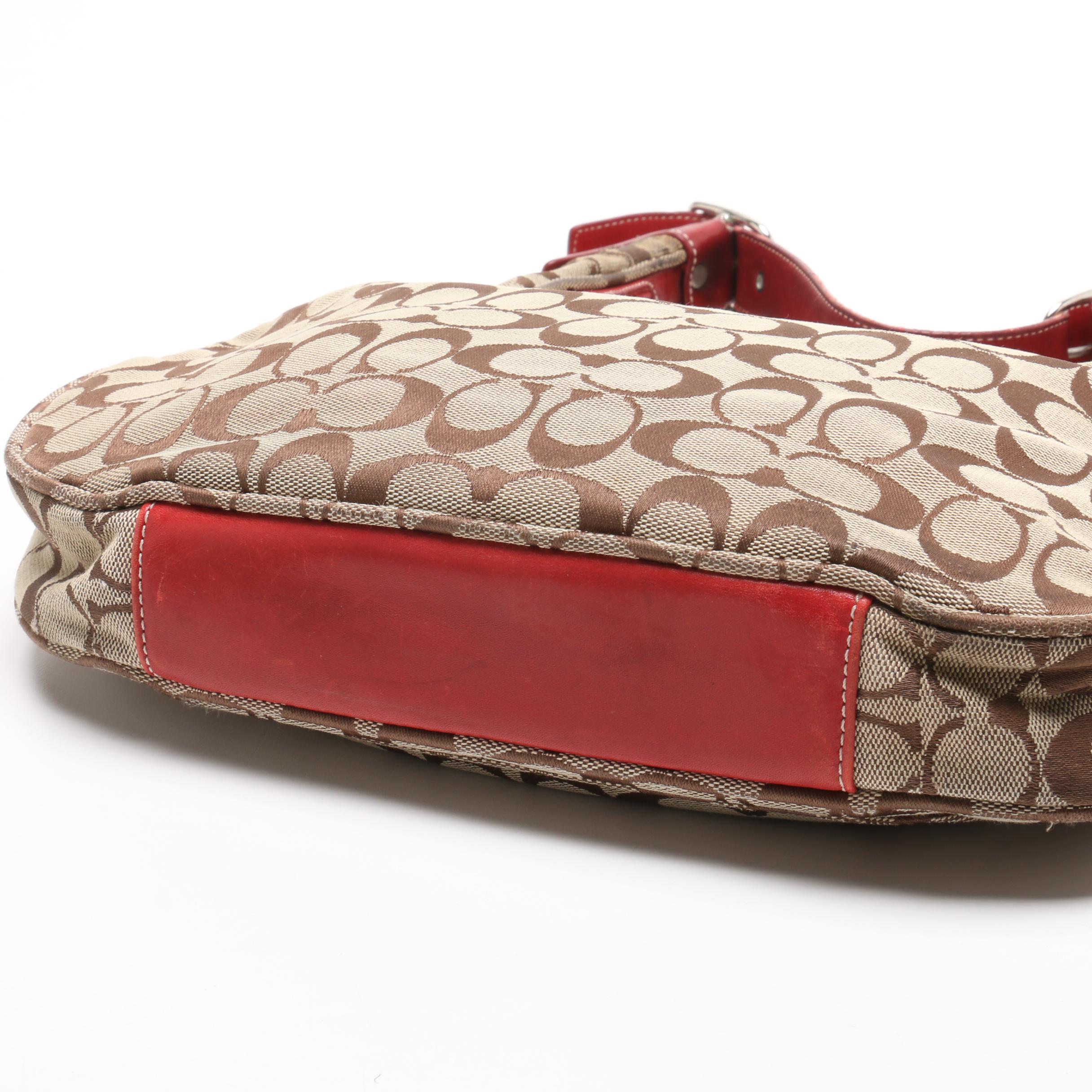 Coach Park Signature Duffle Hobo and Brighton Embossed Leather Wallet