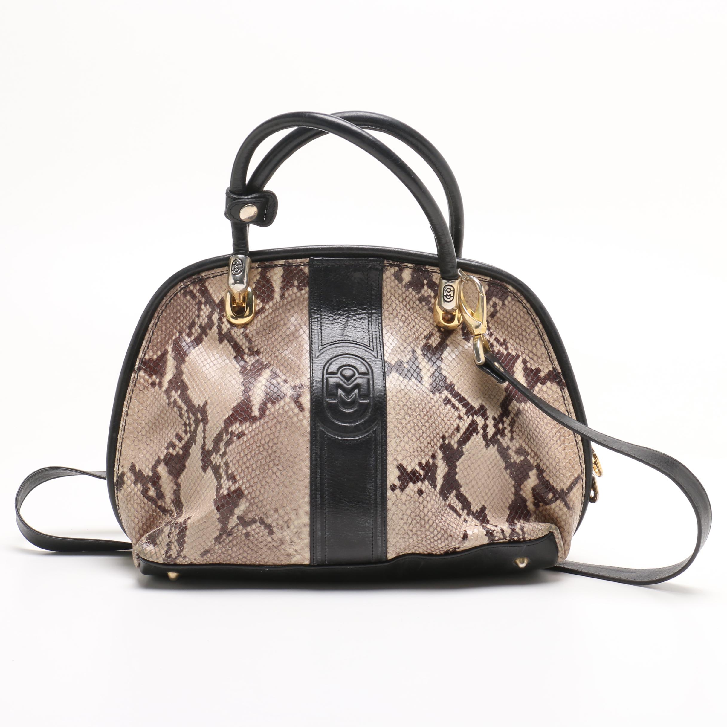 Marino Orlandi and MICHAEL Michael Kors Embossed Leather Tote and Crossbody Bag