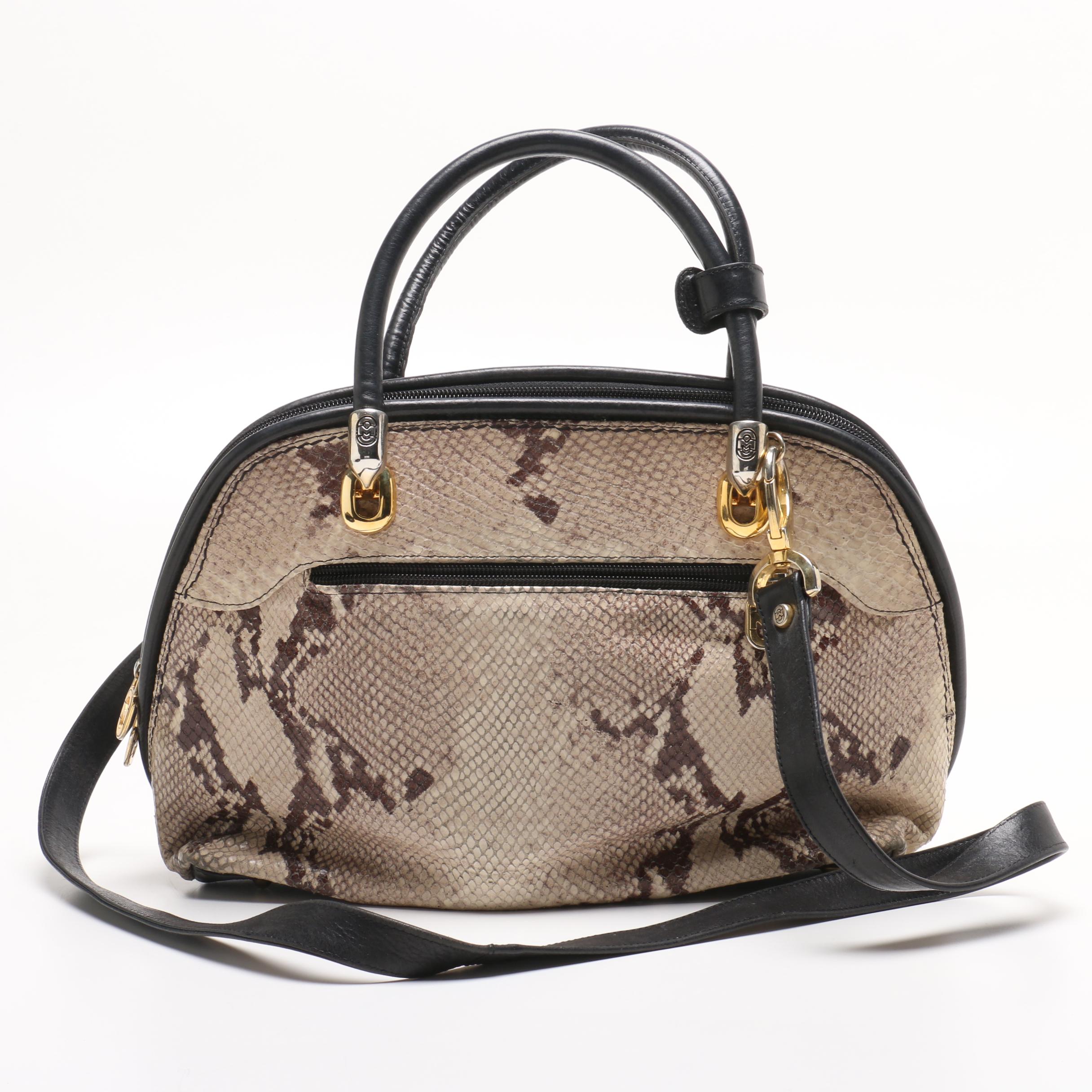 Marino Orlandi and MICHAEL Michael Kors Embossed Leather Tote and Crossbody Bag