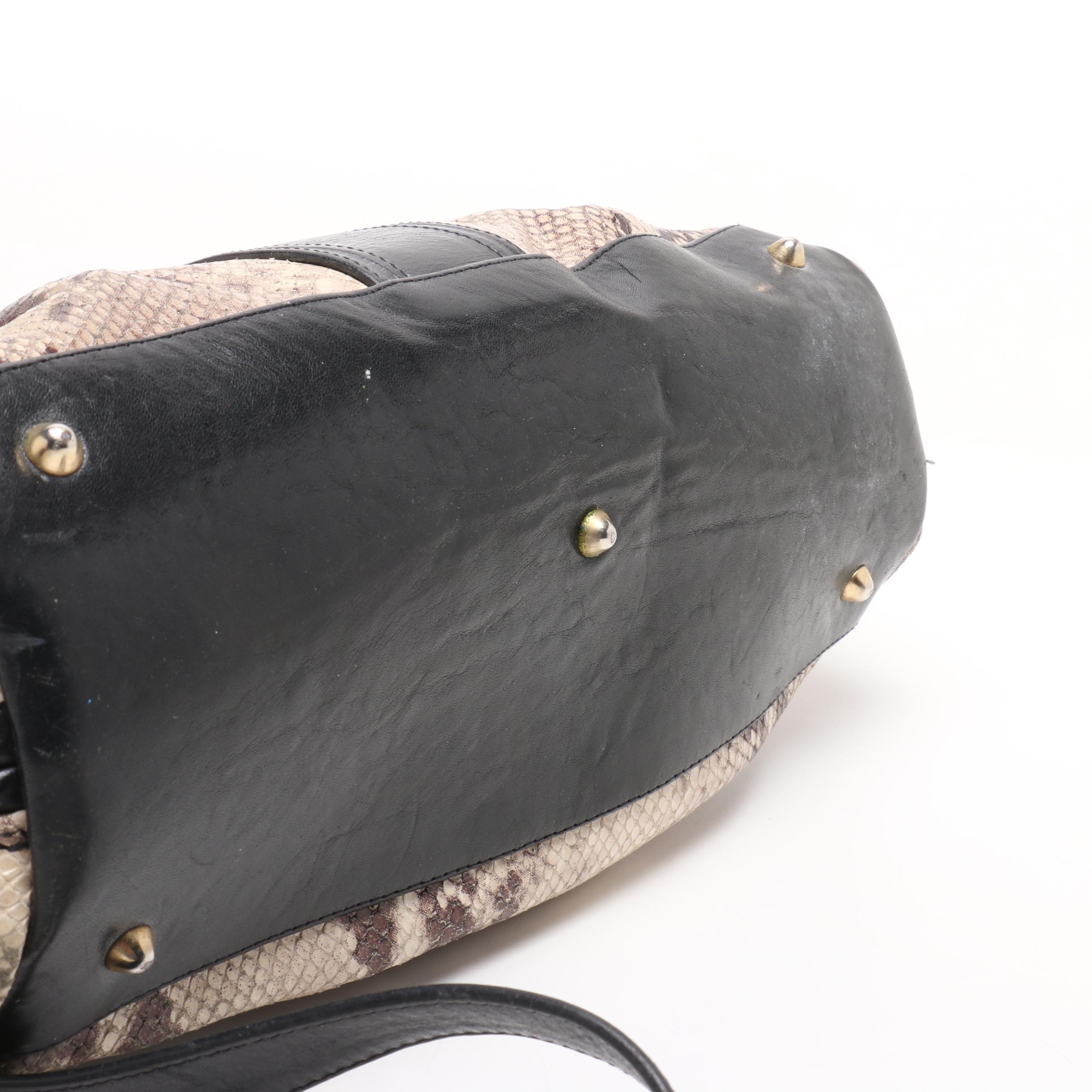 Marino Orlandi and MICHAEL Michael Kors Embossed Leather Tote and Crossbody Bag