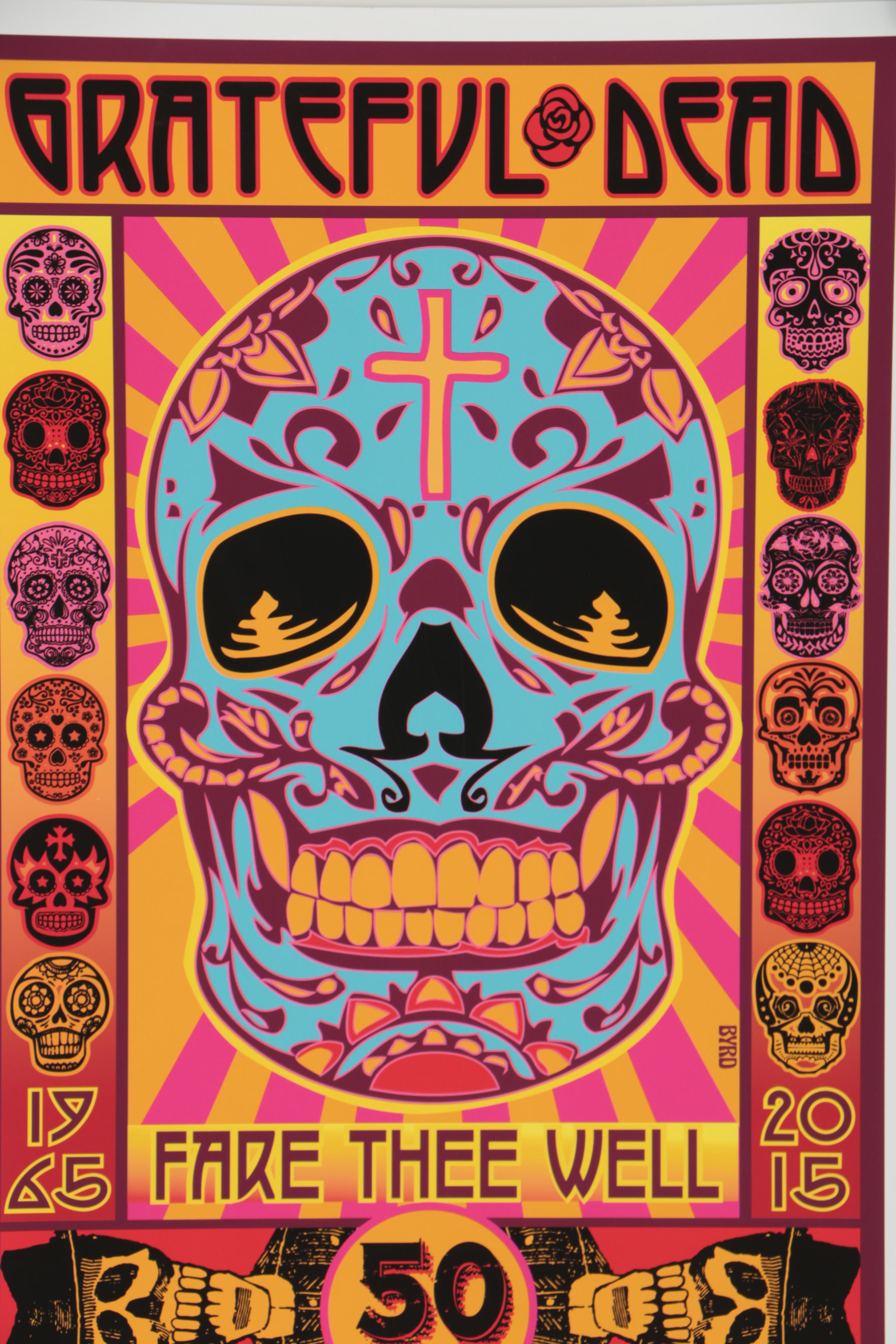 David Edward Byrd Giclée "Grateful Dead Fare Thee Well 50 Years - 1965-2015"