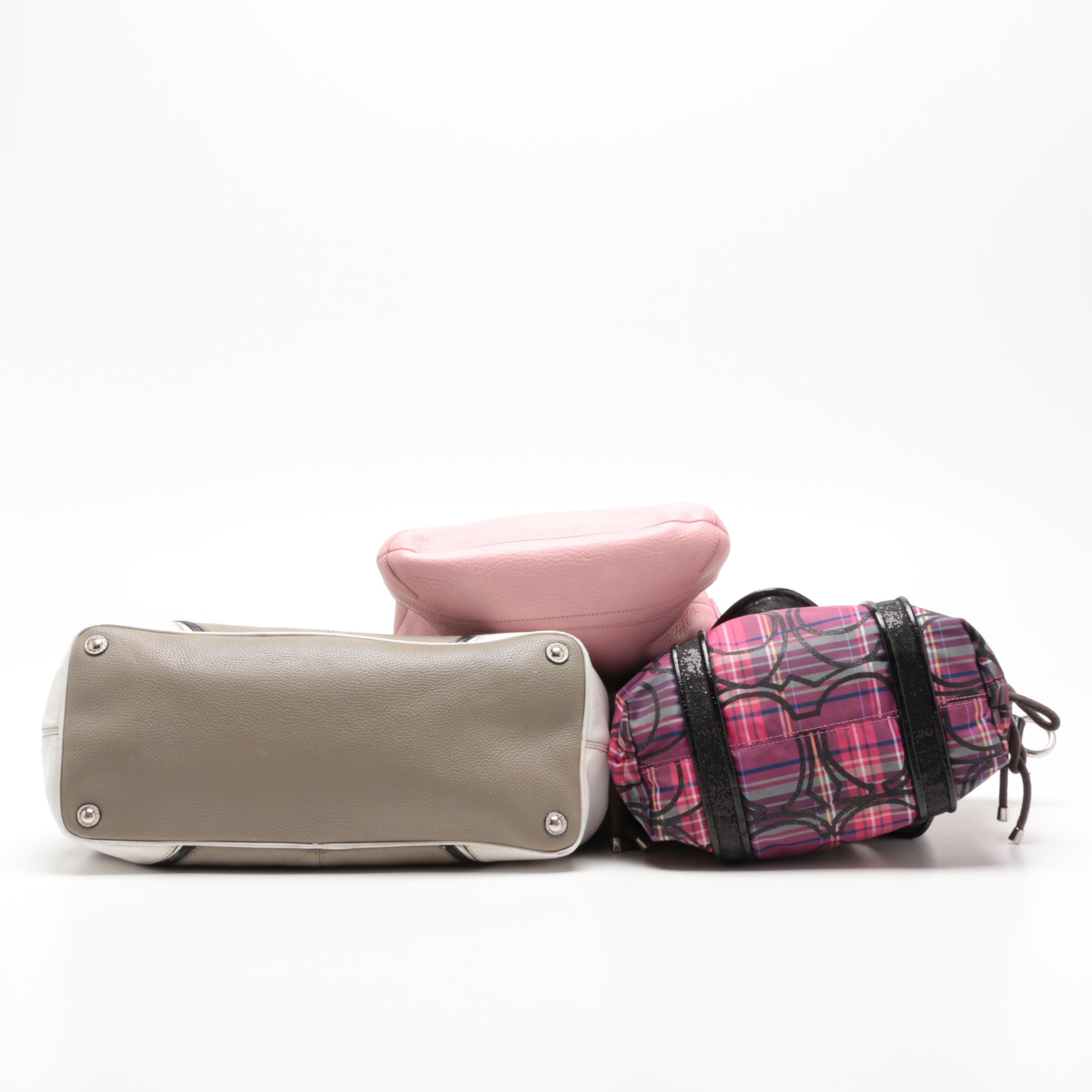 Coach Poppy Tartan Canvas Shoulder Bag, Leather Crossbody and Spectator Tote