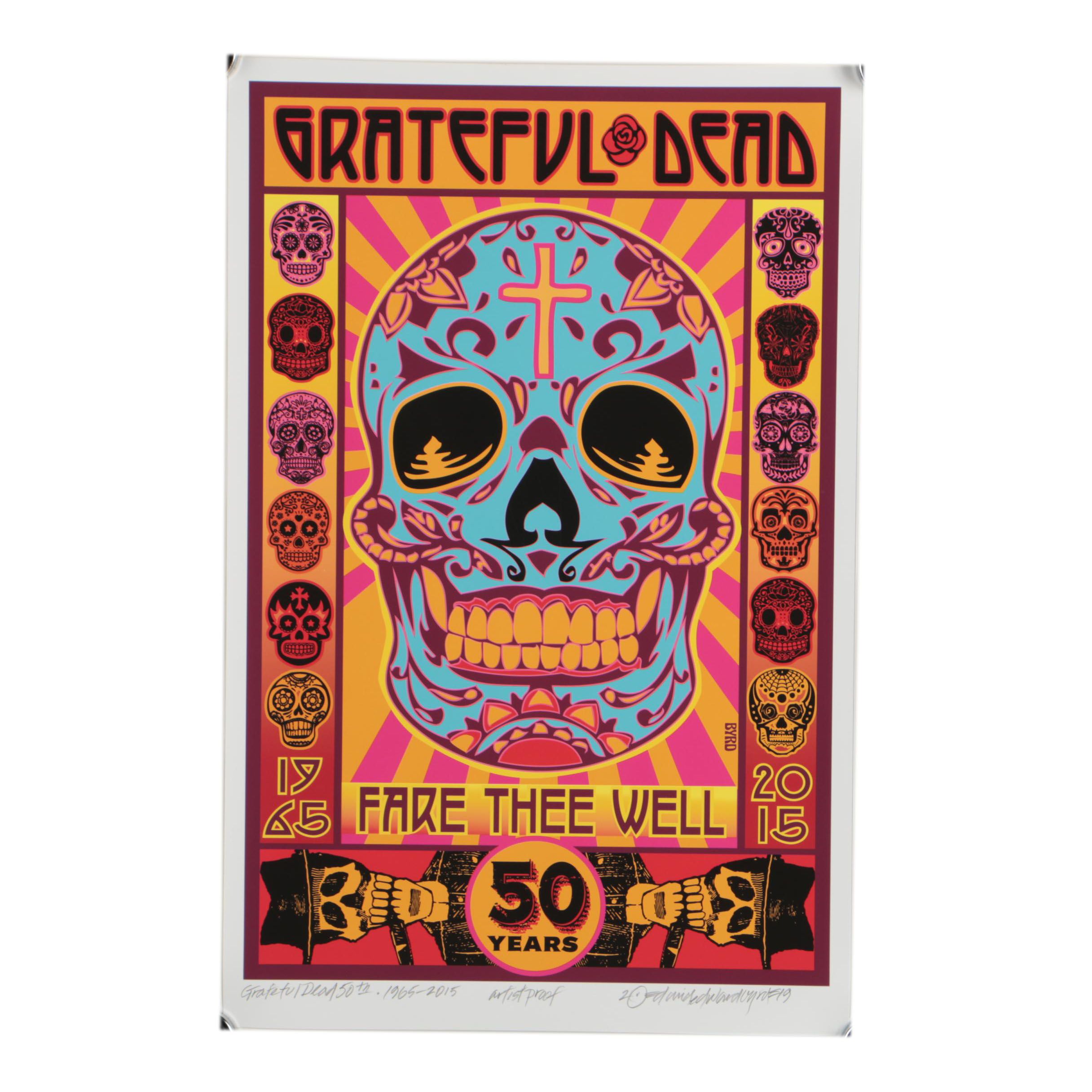 David Edward Byrd Giclée "Grateful Dead Fare Thee Well 50 Years - 1965-2015"