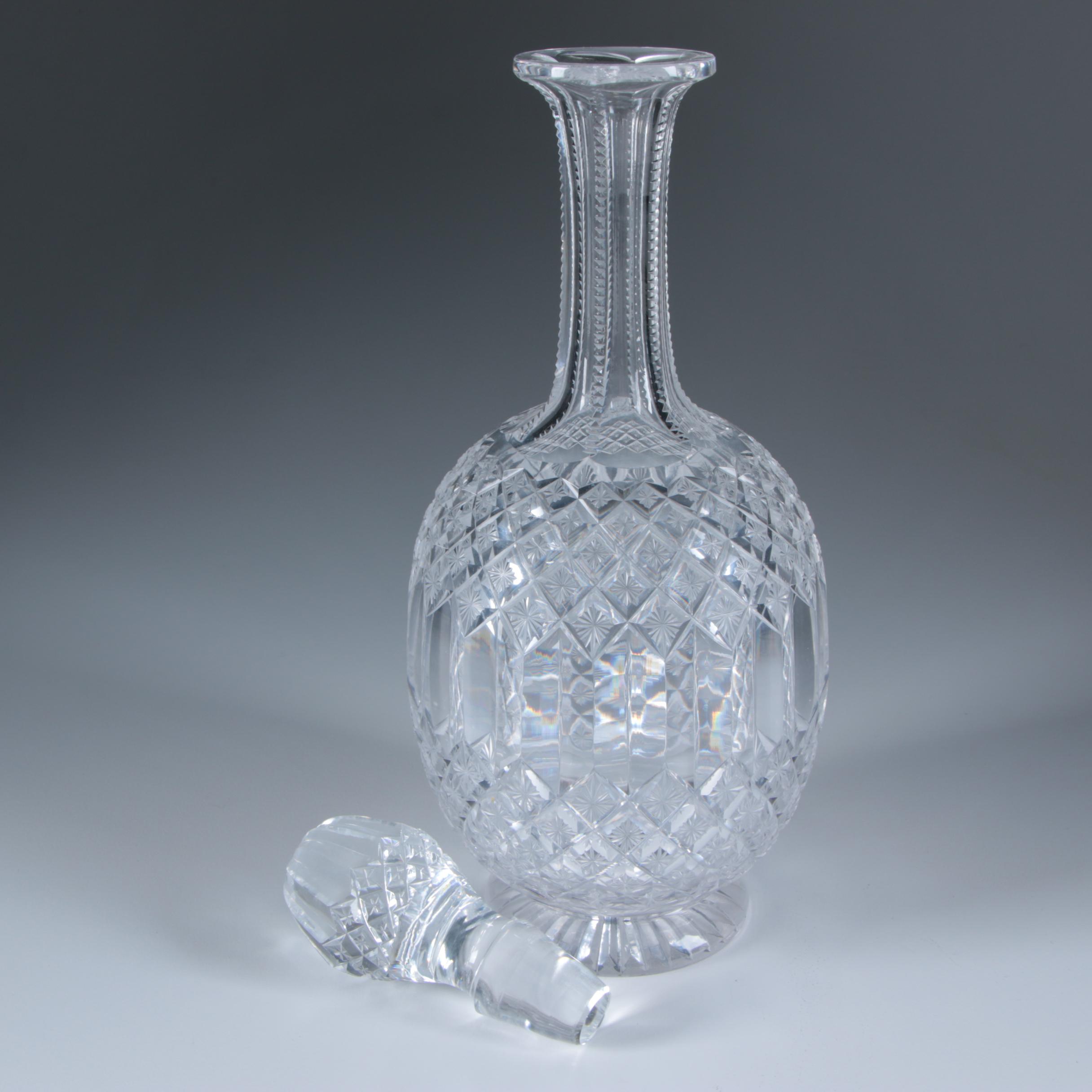 Cut Crystal Decanter Attributed to Libbey