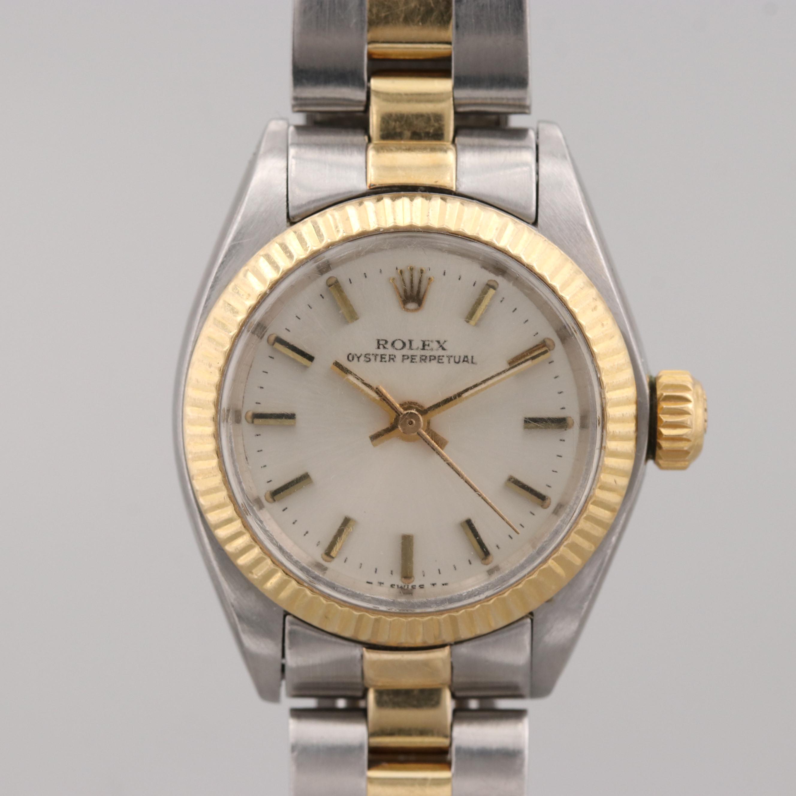 Rolex Oyster Perpetual Stainless Steel and 18K Yellow Gold Watch, 1979