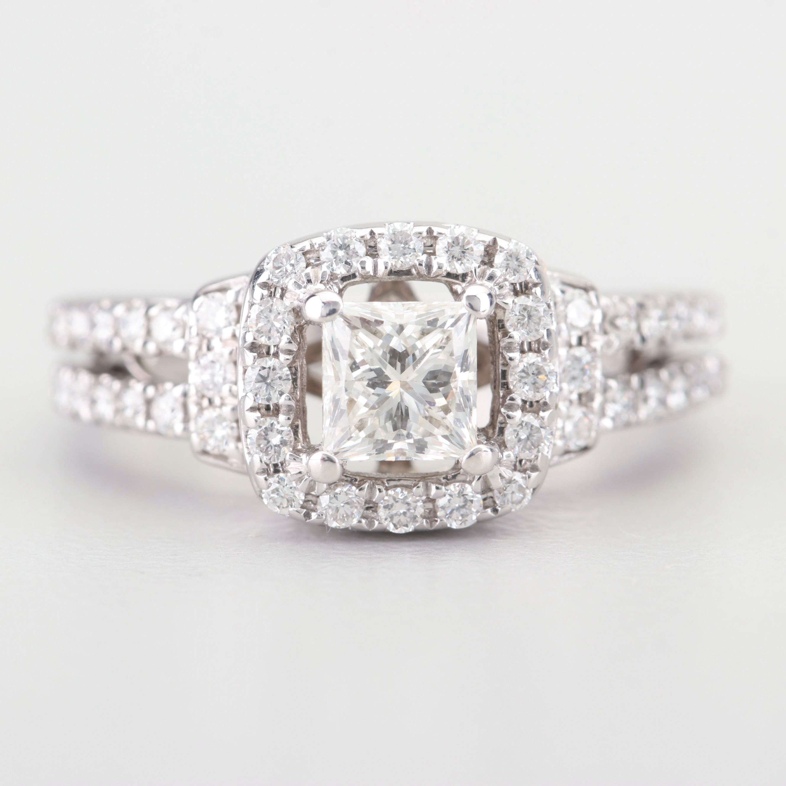 Robbins Brothers 14K White Gold Diamond Ring