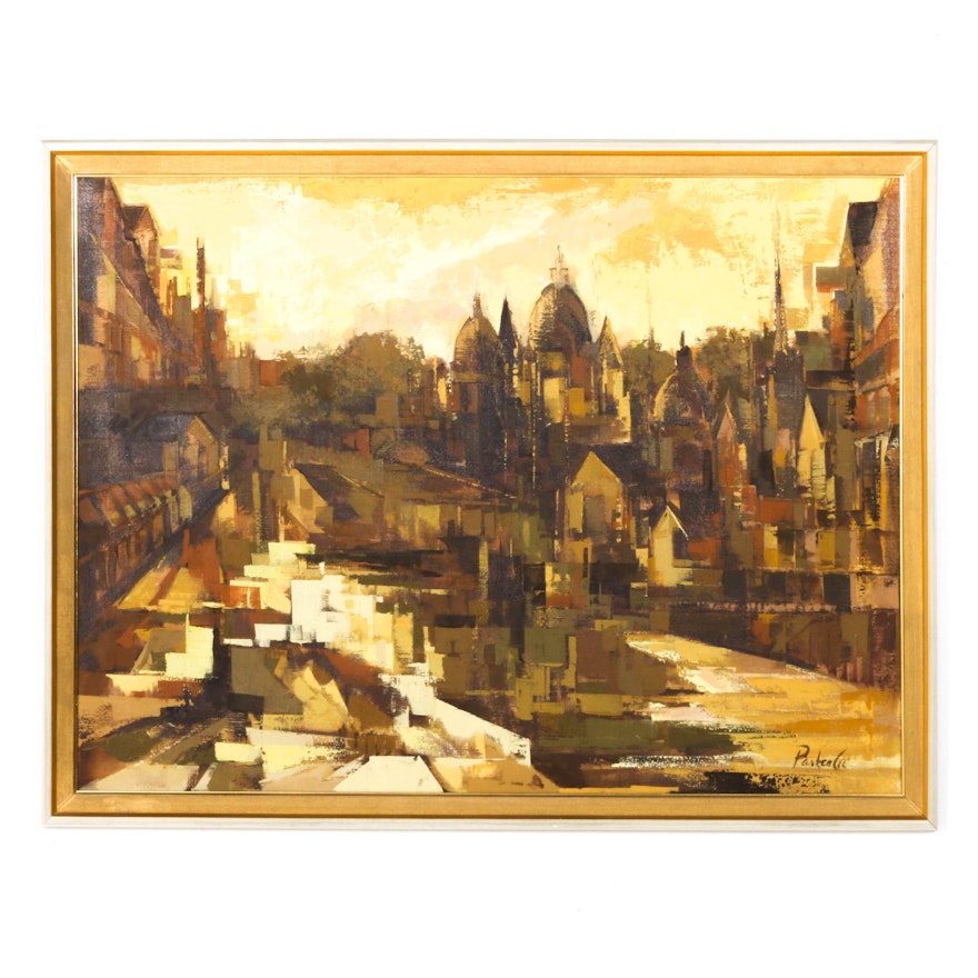 Parker Lee Oil Painting "City on a Canal"