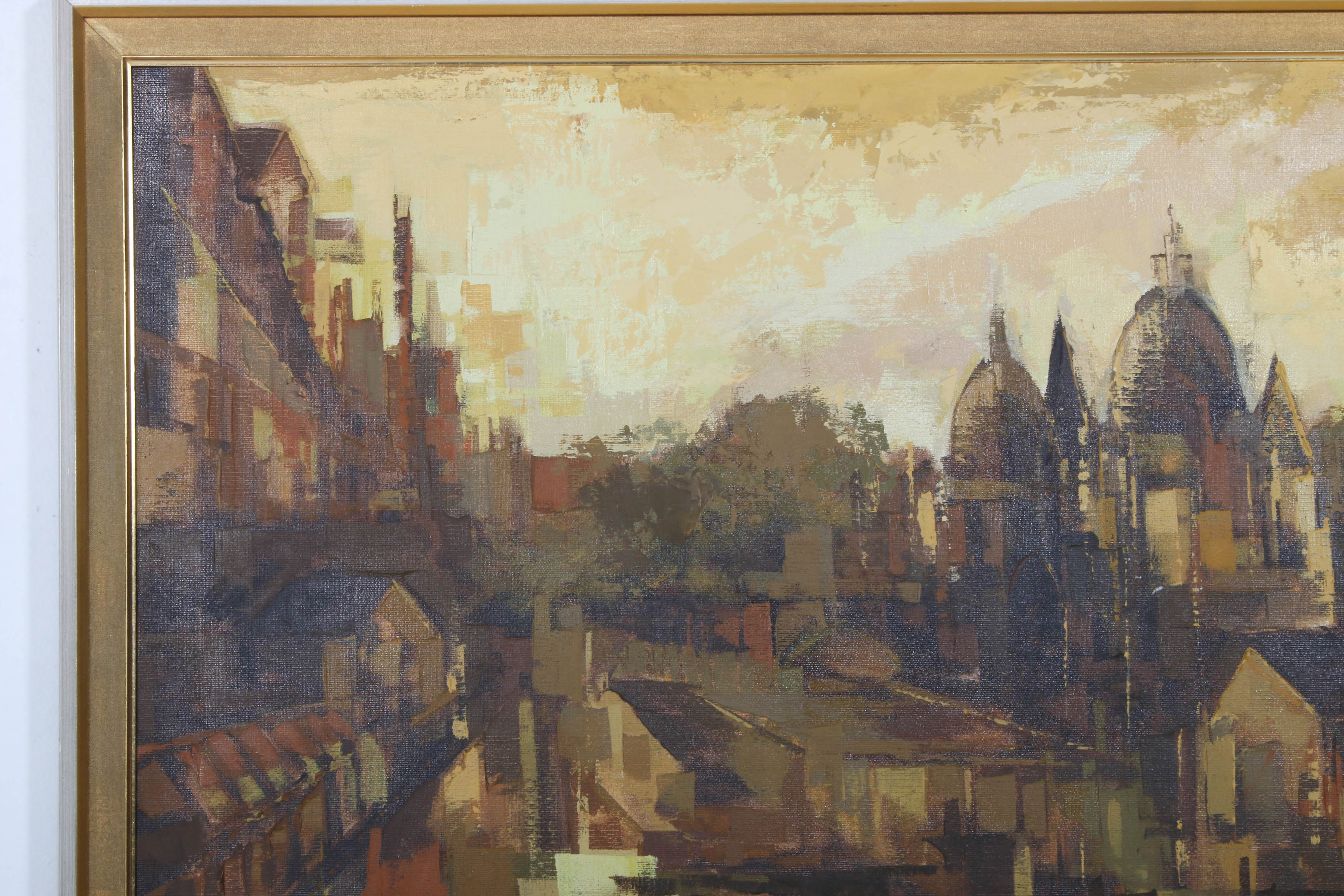 Parker Lee Oil Painting "City on a Canal"