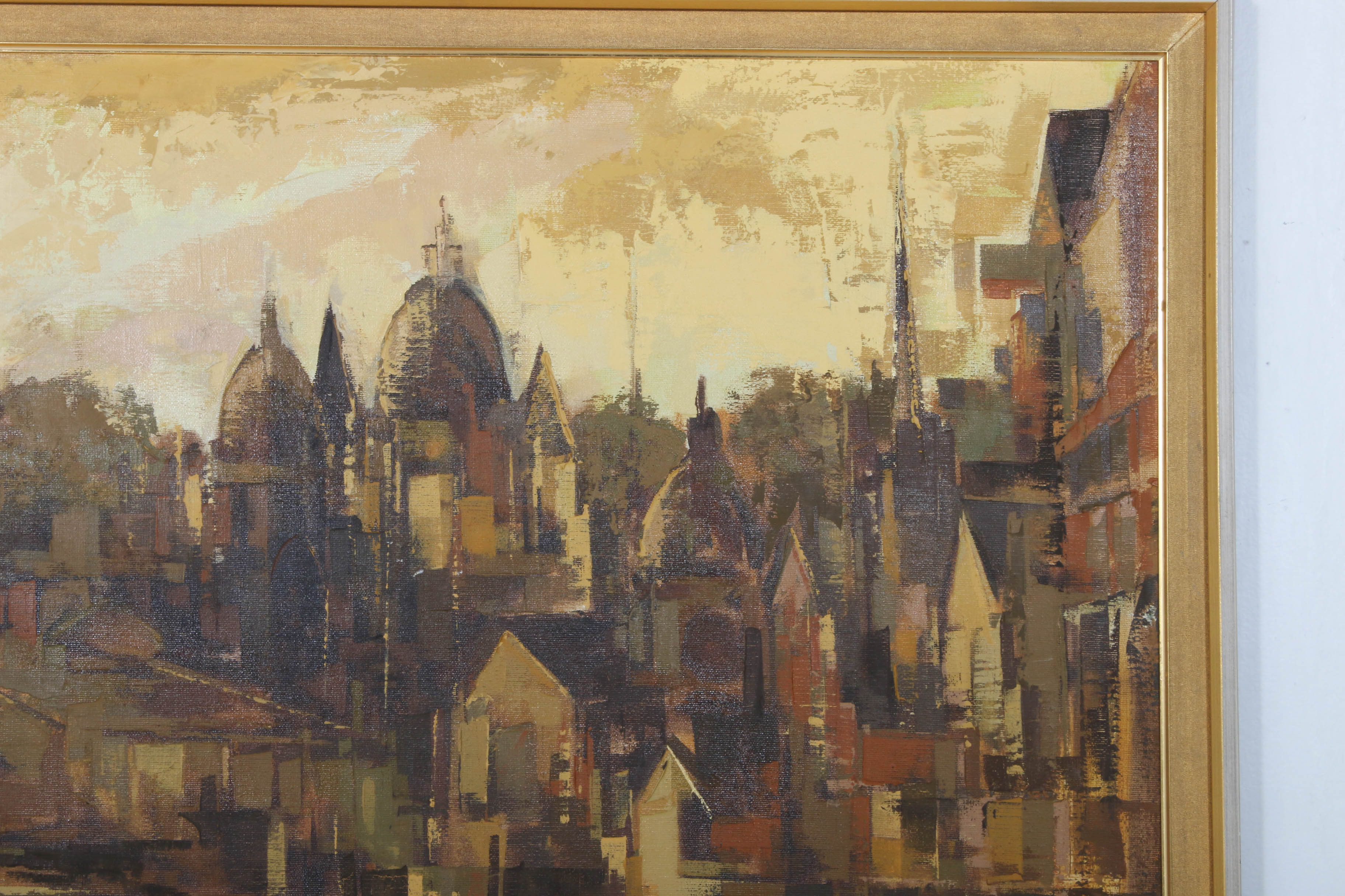 Parker Lee Oil Painting "City on a Canal"