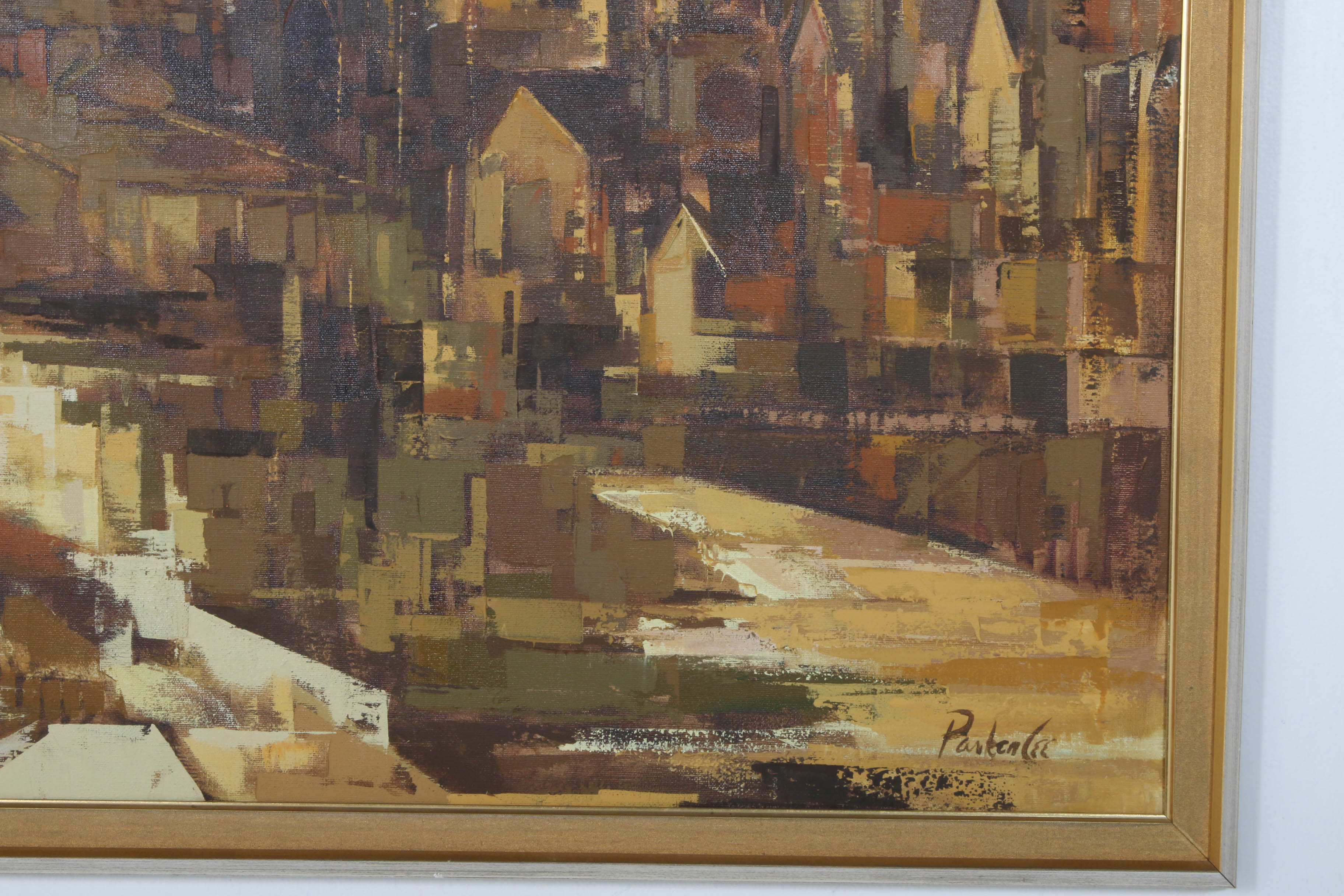 Parker Lee Oil Painting "City on a Canal"
