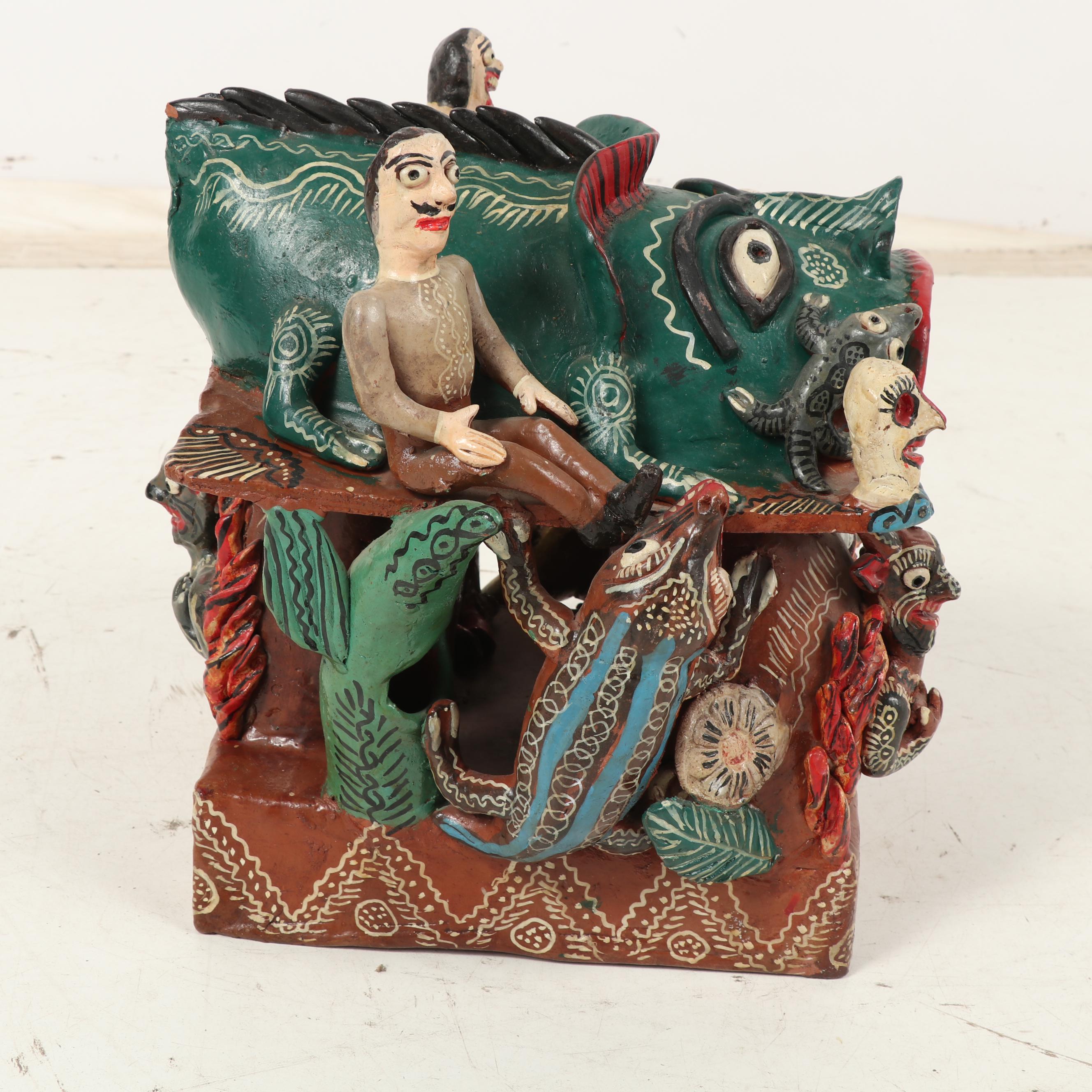 Magdalena Martinez Albarez Ocumicho Folk Art Sculpture, 1960s