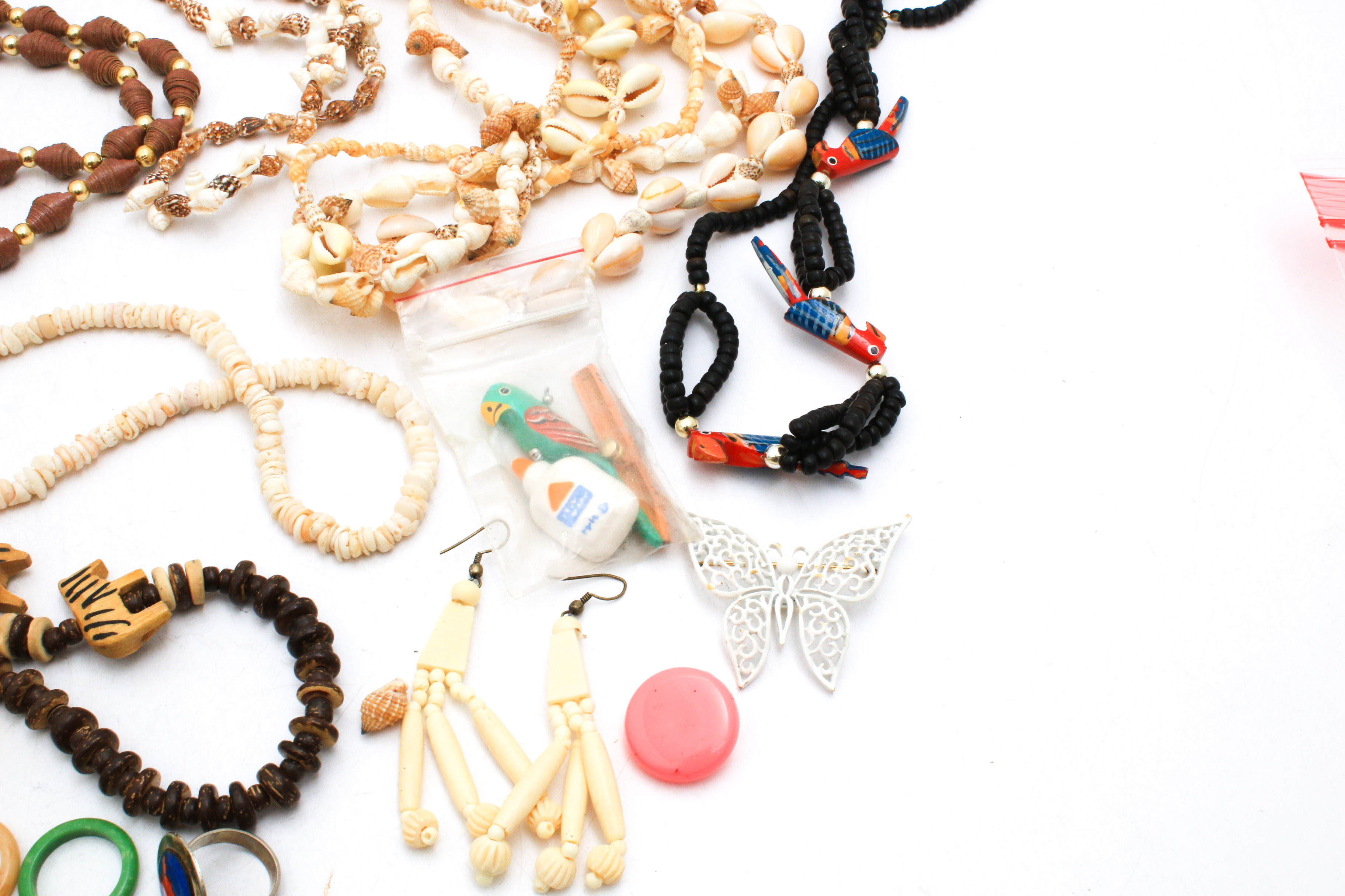 Fashion Jewelry Including Shell, Bone, Wood, and More, Vintage and Contemporary