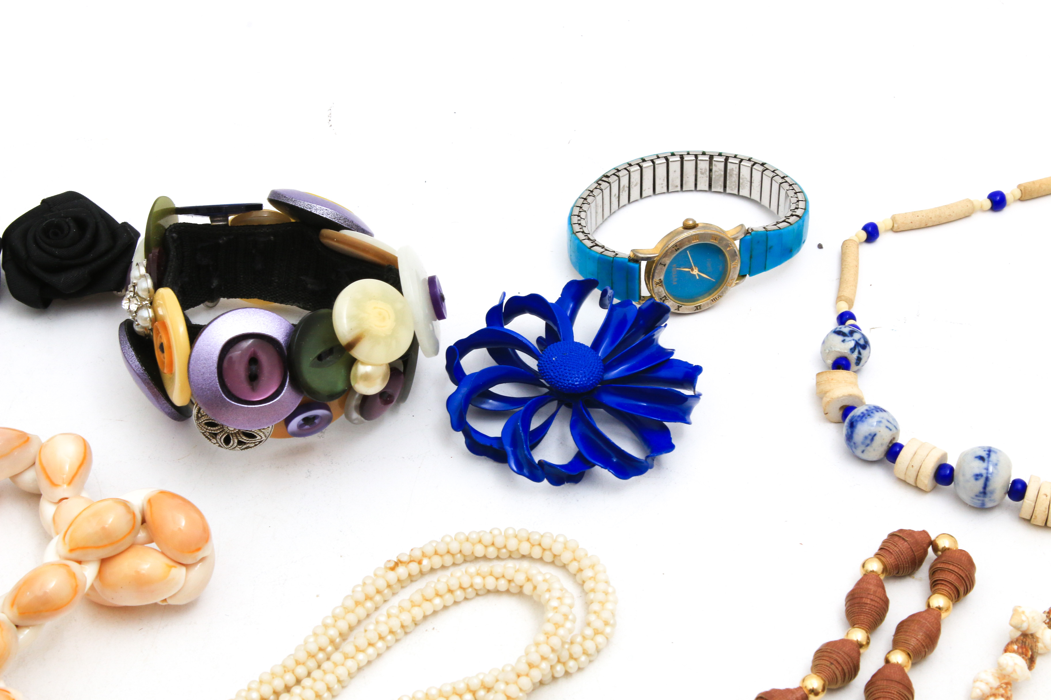 Fashion Jewelry Including Shell, Bone, Wood, and More, Vintage and Contemporary