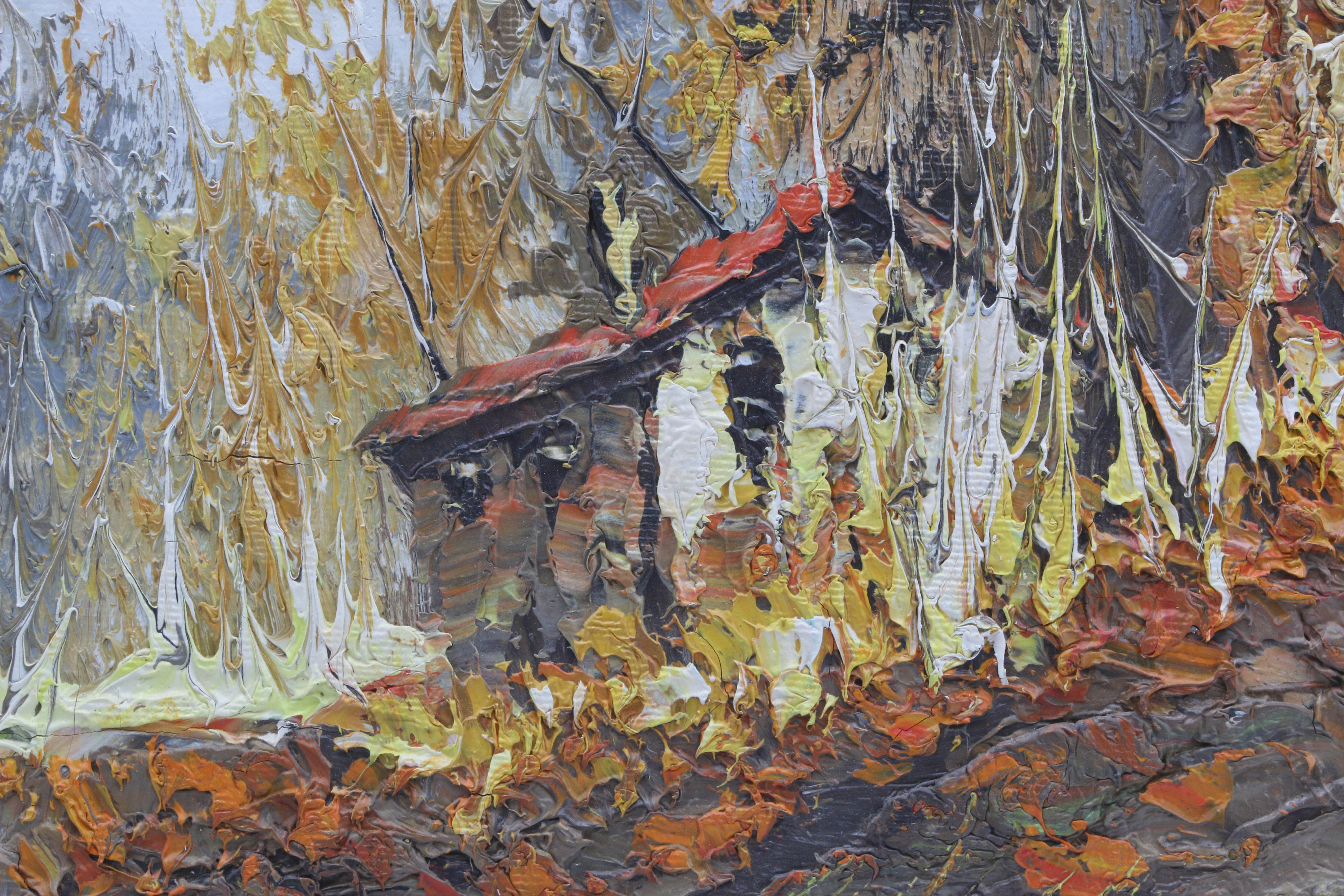 Dorfman Woodland Cabin Oil Painting