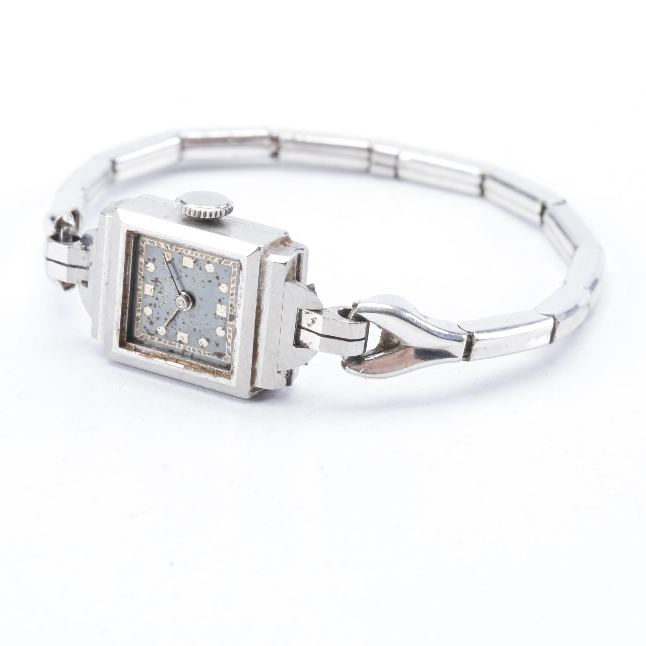 Vintage 14K White Gold Girard-Perregaux Case and Gold Filled Wrist Watches