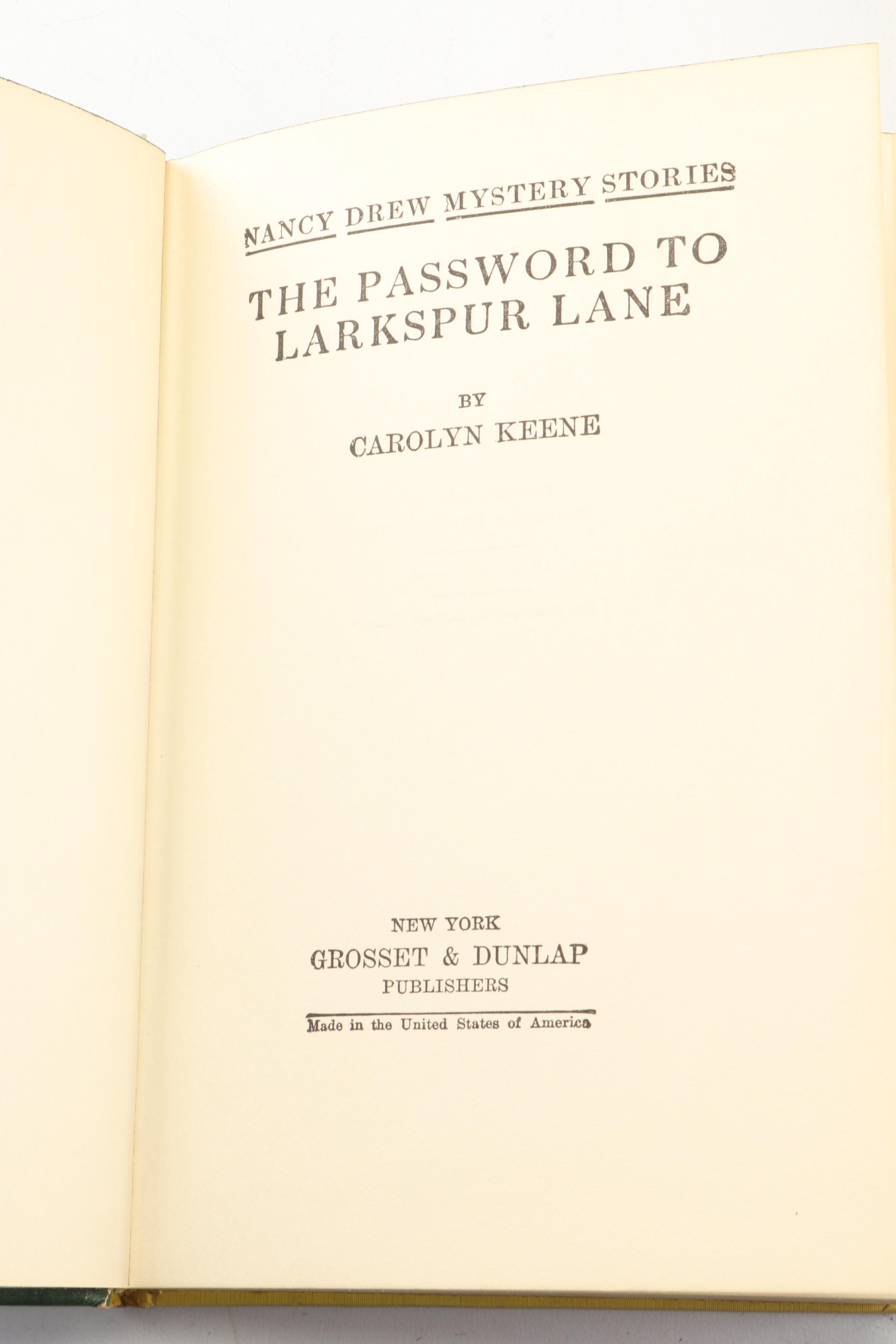 "Nancy Drew" Mystery Novels